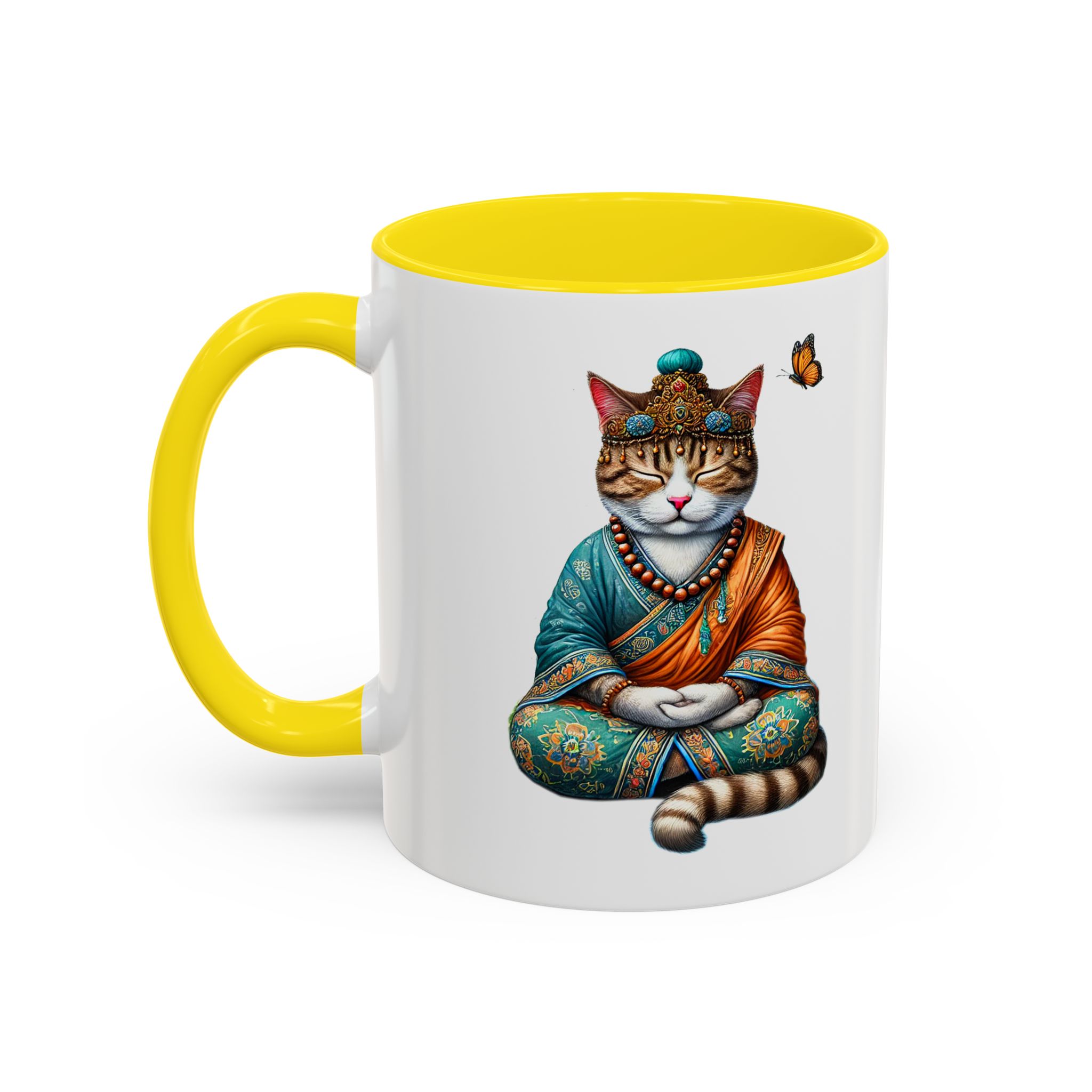 Coffee Mug meditation unique Mug cat lover tea cup yoga gift for her mindfulness accessory pet design – Image 50