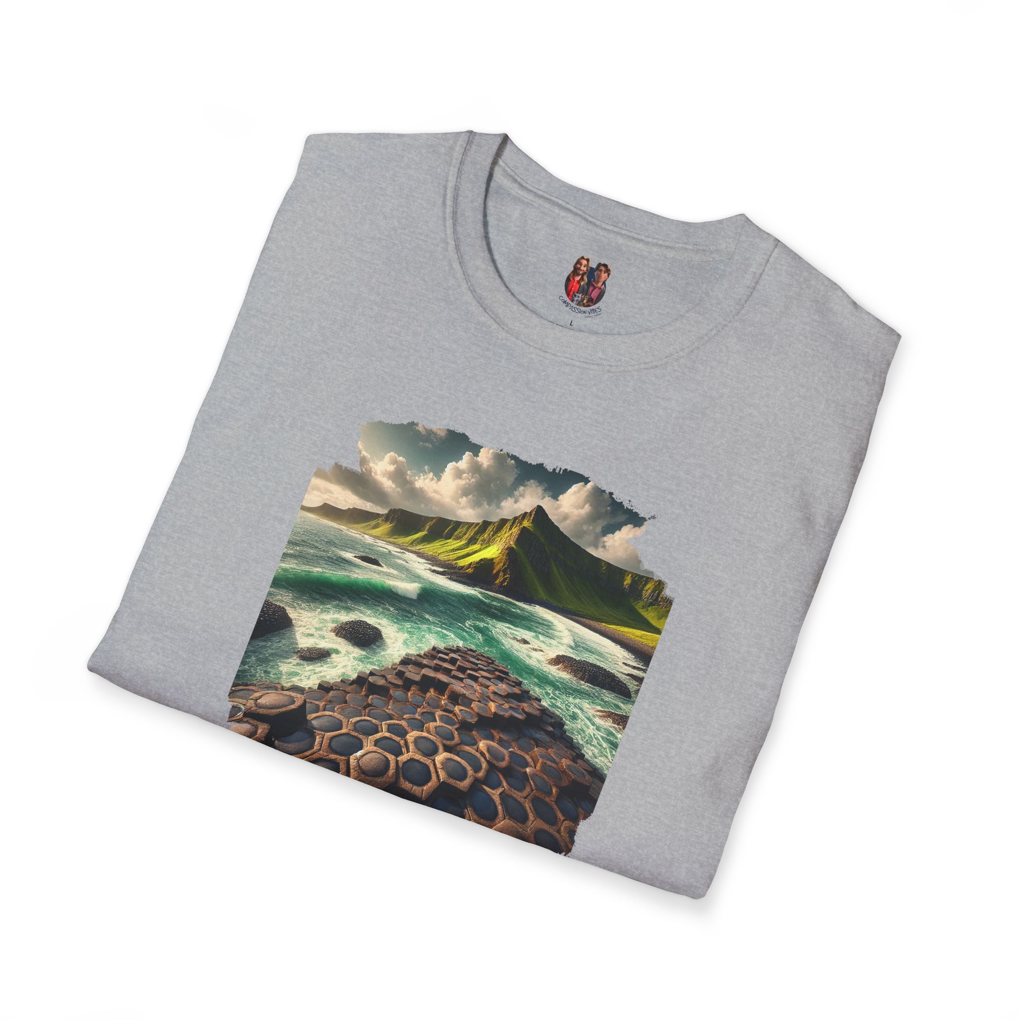 Landscape tshirt ireland graphic tee nature vintage clothing gift for dad giant causeway bushmills vintage tshirt cool comfort apparel - Image 9