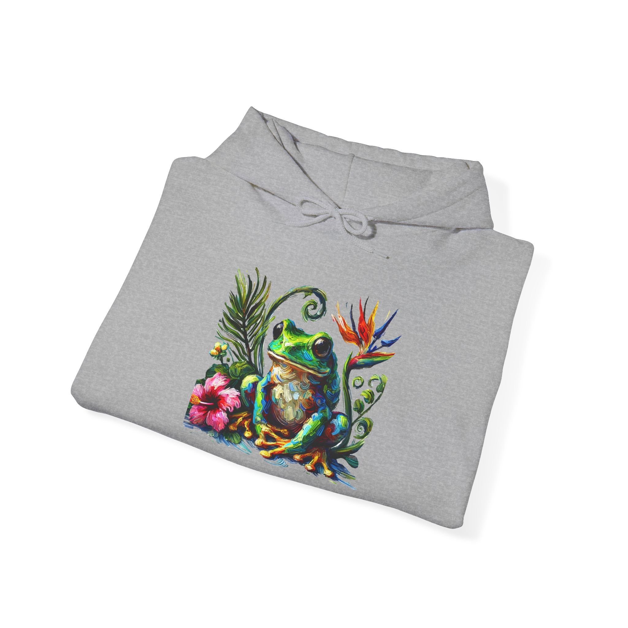 Frog Hoodie – Boho Frog sweatshirt – Tropical Sweatshirt nature print - Image 11