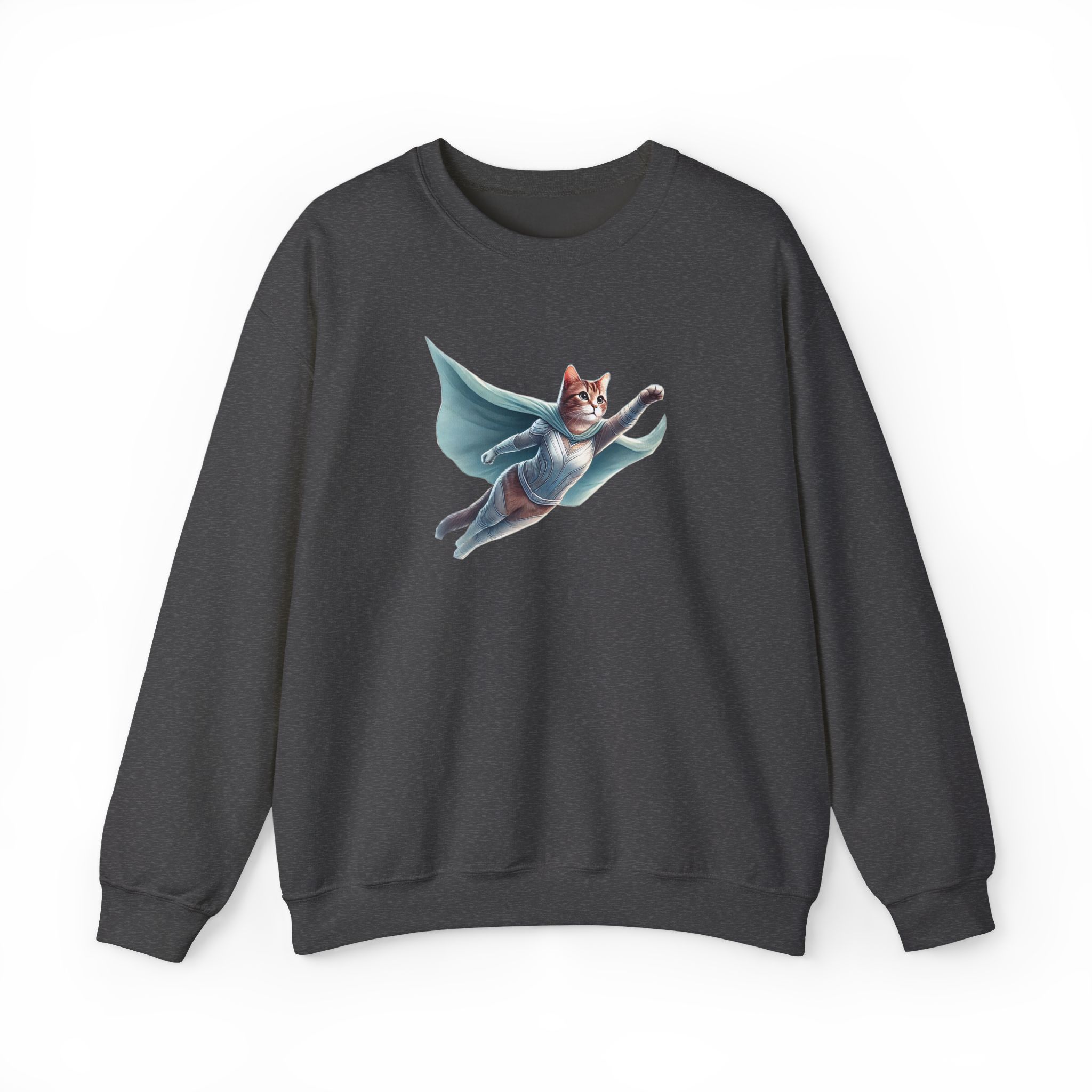Superhero Cat sweatshirt – Cat Hero – Fantasy Cat sweatshirt hero print - Image 18