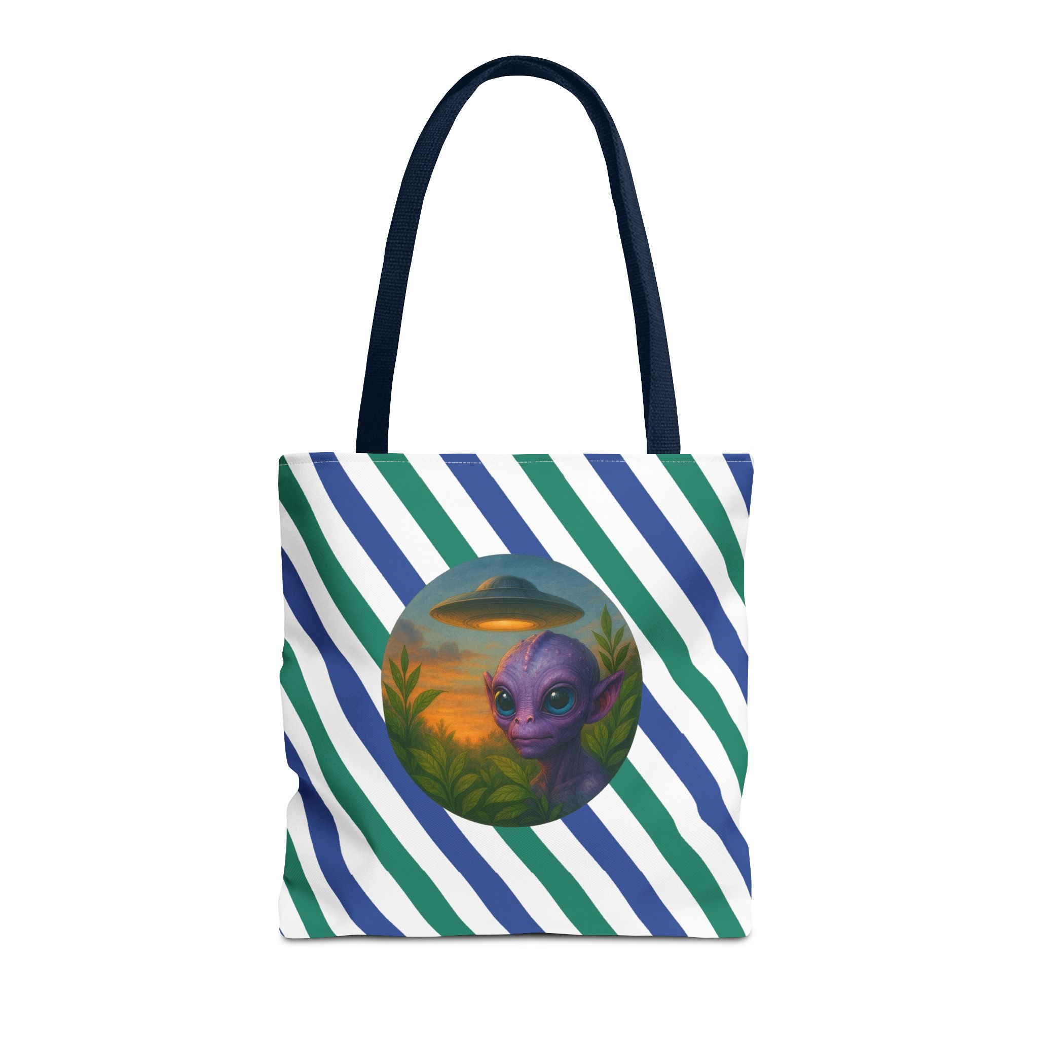 Alien shopping tote bag alien extraterrestrial whale fantasy funny retro cosmic vintage tote - Image 27
