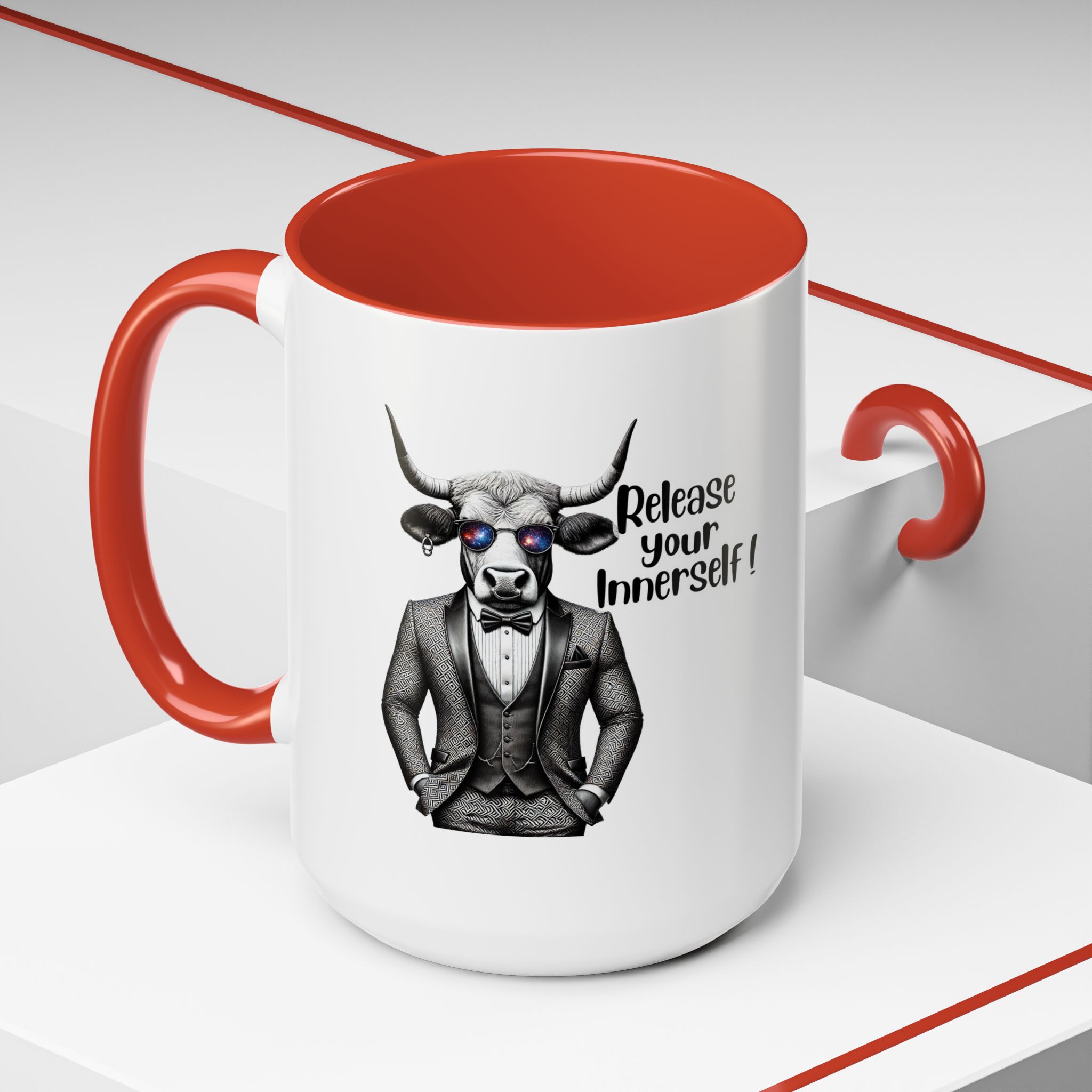 Coffee mug funny motivational gift for her cute cup tea lover cool boho mug office accessory self confidence design bull – Image 32