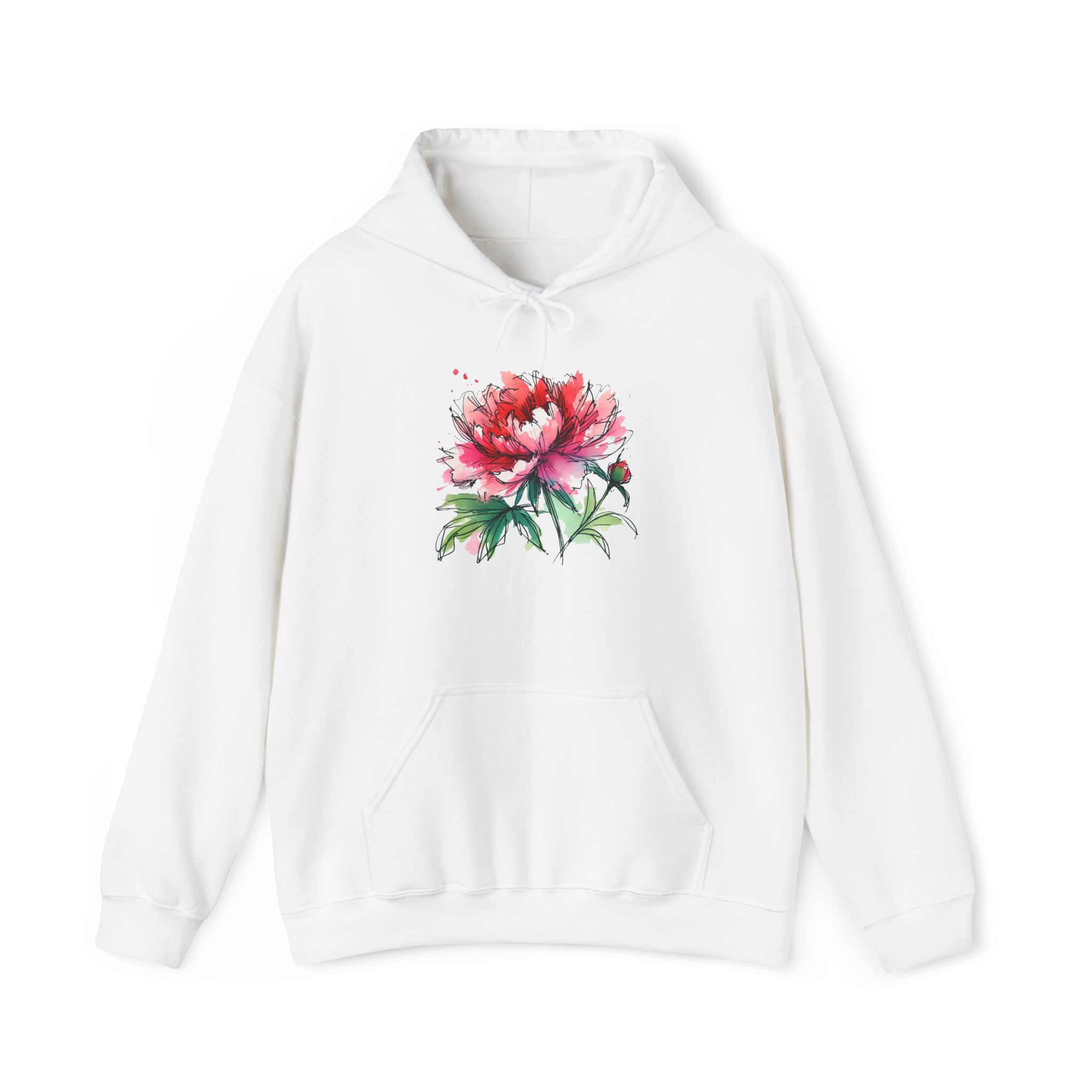 Flower Hoodie – Tropical Hoodie – Flower Print Sweatshirt - Image 4