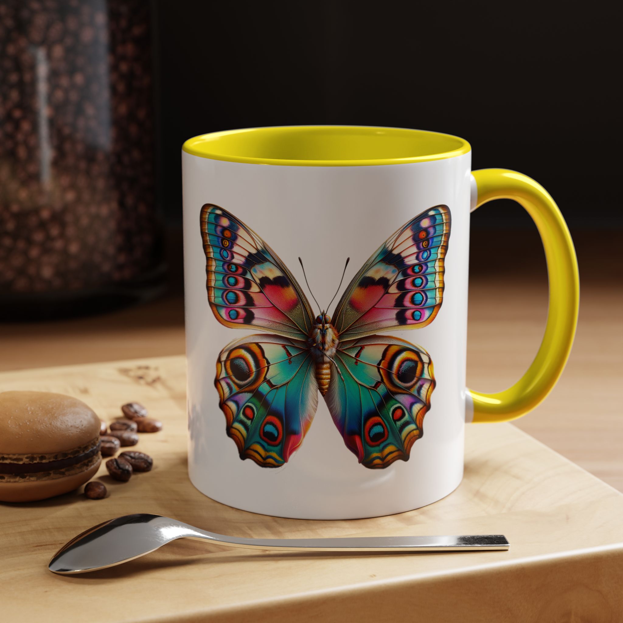 Coffee mug Butterfly unique cup boho gift for her office accessory cute mug nature design - Imagen 51