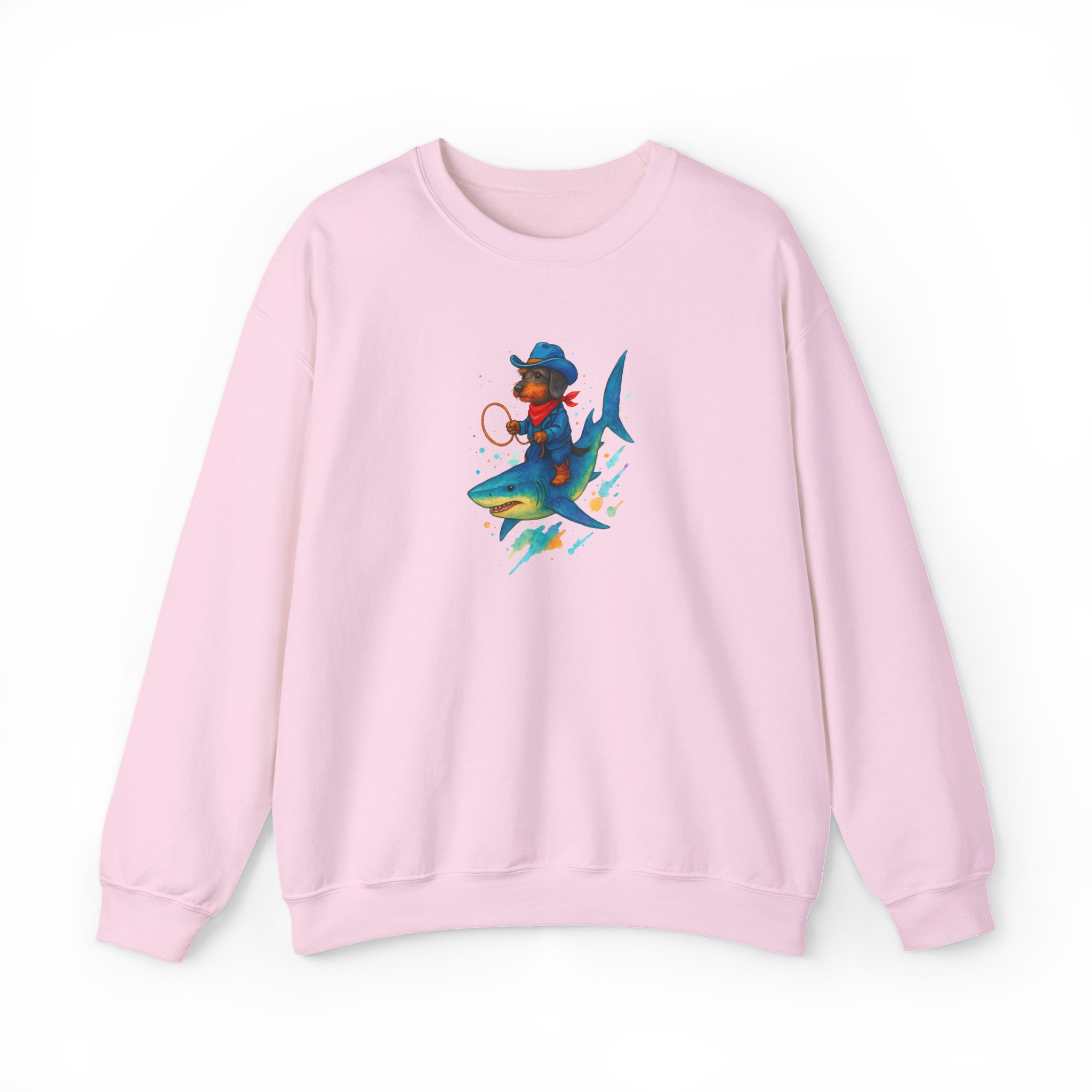 Cowboy sweatshirt – Shark sweater – Funny Dog sweatshirt cowboy print - Image 28