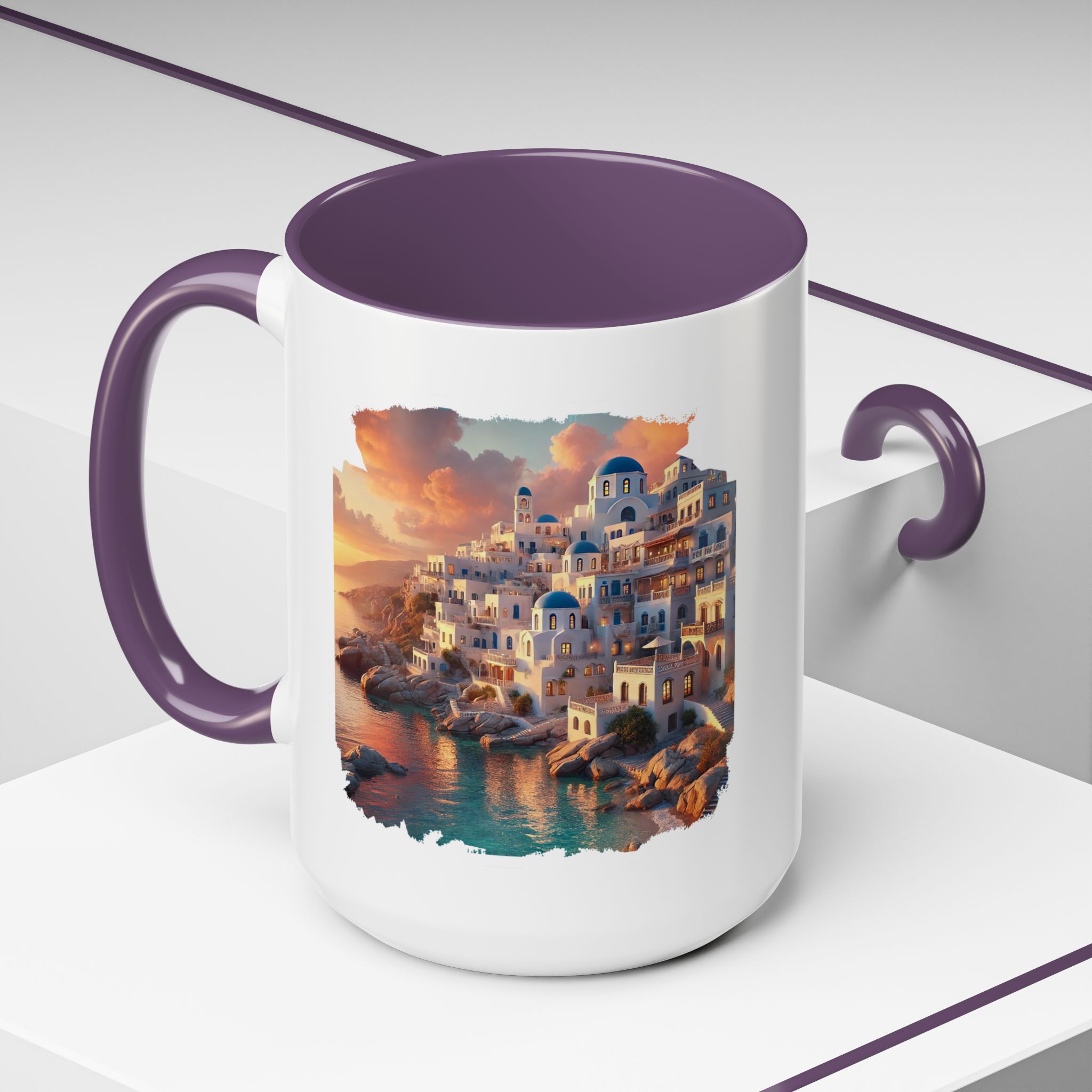 Office mug landscape Santorini caldera office mug nature print greece boho gift coffee cup tea accessory unique - Image 60