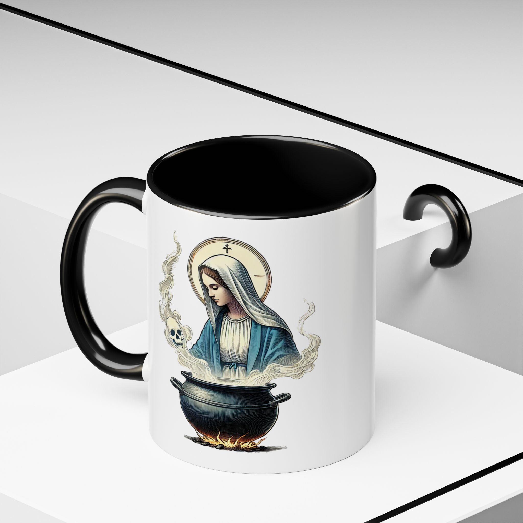 Coffee Mug funny virgin mary design sarcastic mug boho gift for her unique cup tea accessory cool design religious joke - Image 8