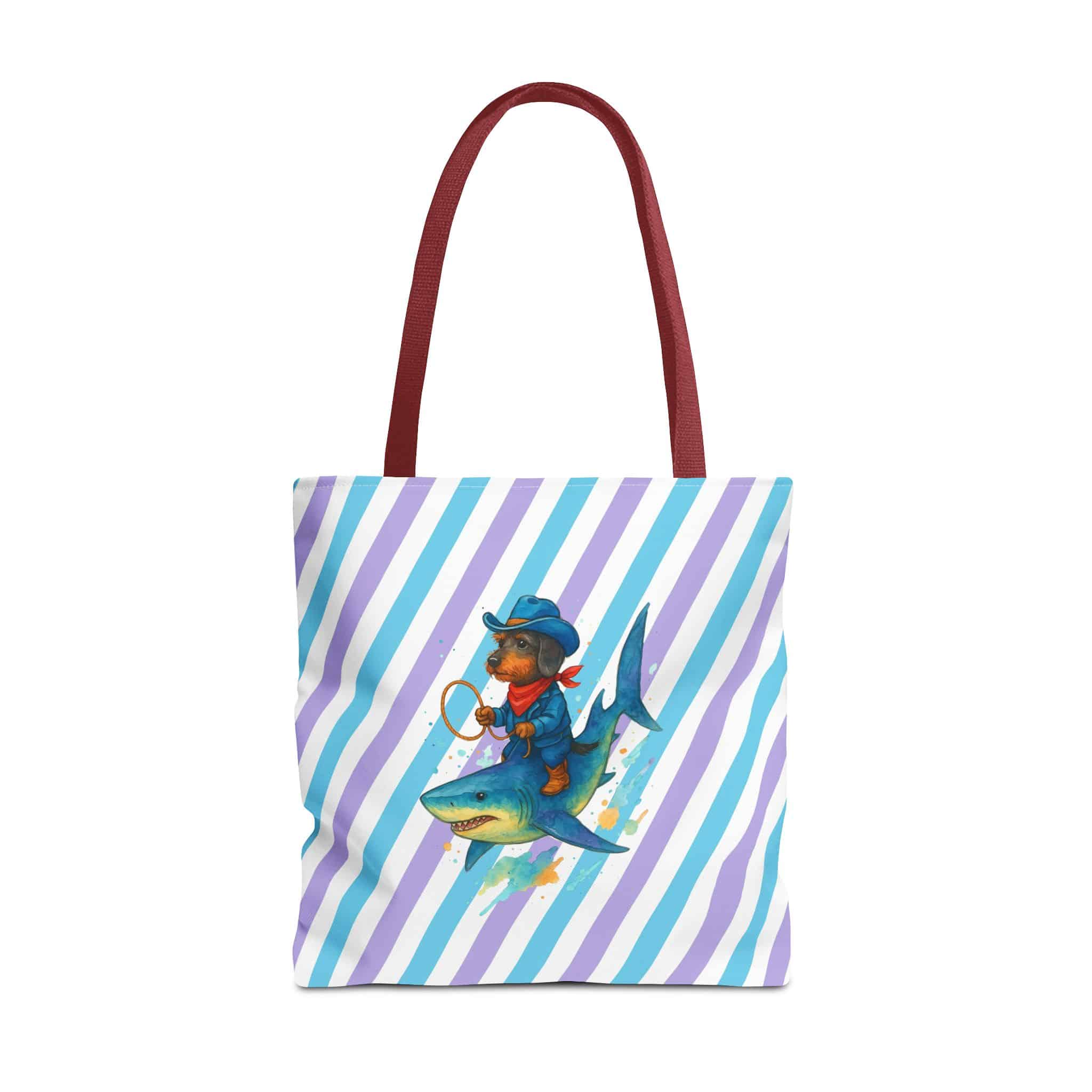 Cowboy purse – Shark Tote bag – Funny Dog tote bag cowboy print - Image 11