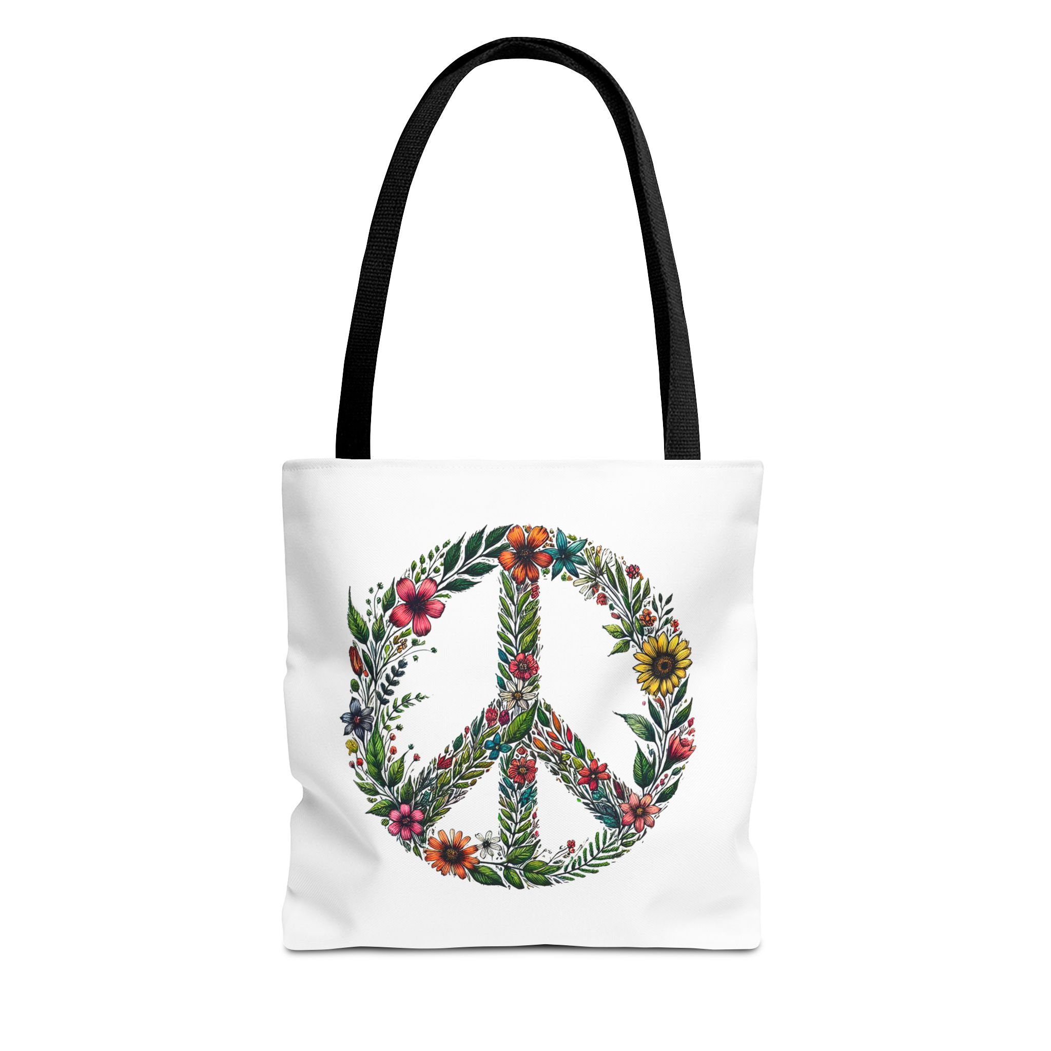 Peace and Love tote bag positive vibes and dreamy vintage look