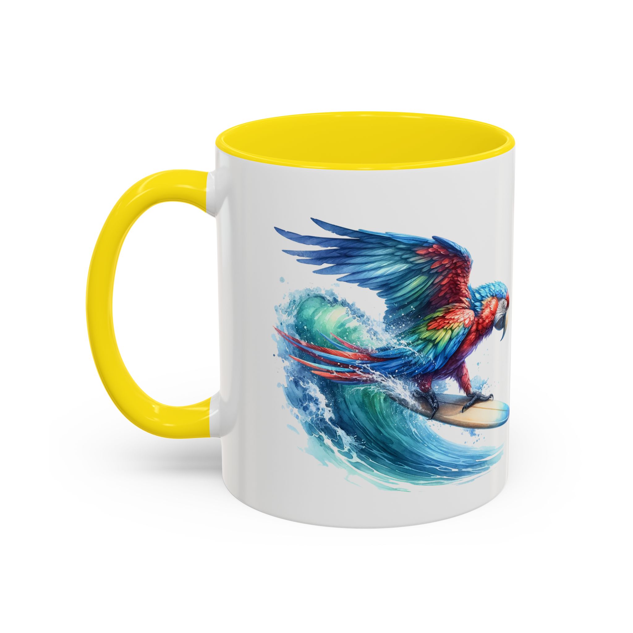 Coffee mug surf gift for her Parrot surf lover tea cup boho Mug office unique accessory nature design – Image 26