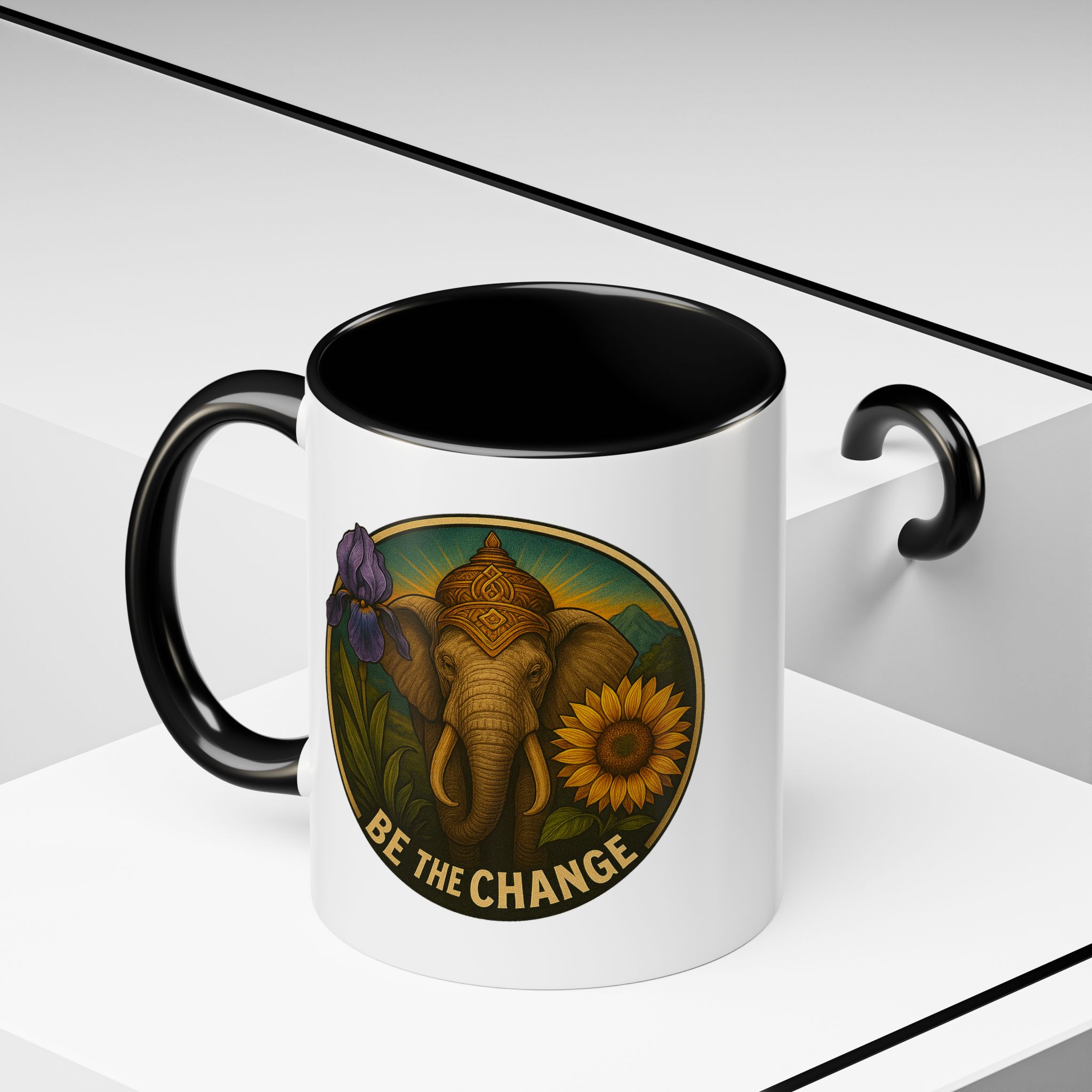 Surrealist coffee mug buddha Fantasy mug Limited Edition Hand Drawn Art by Real Artist - Imagen 4