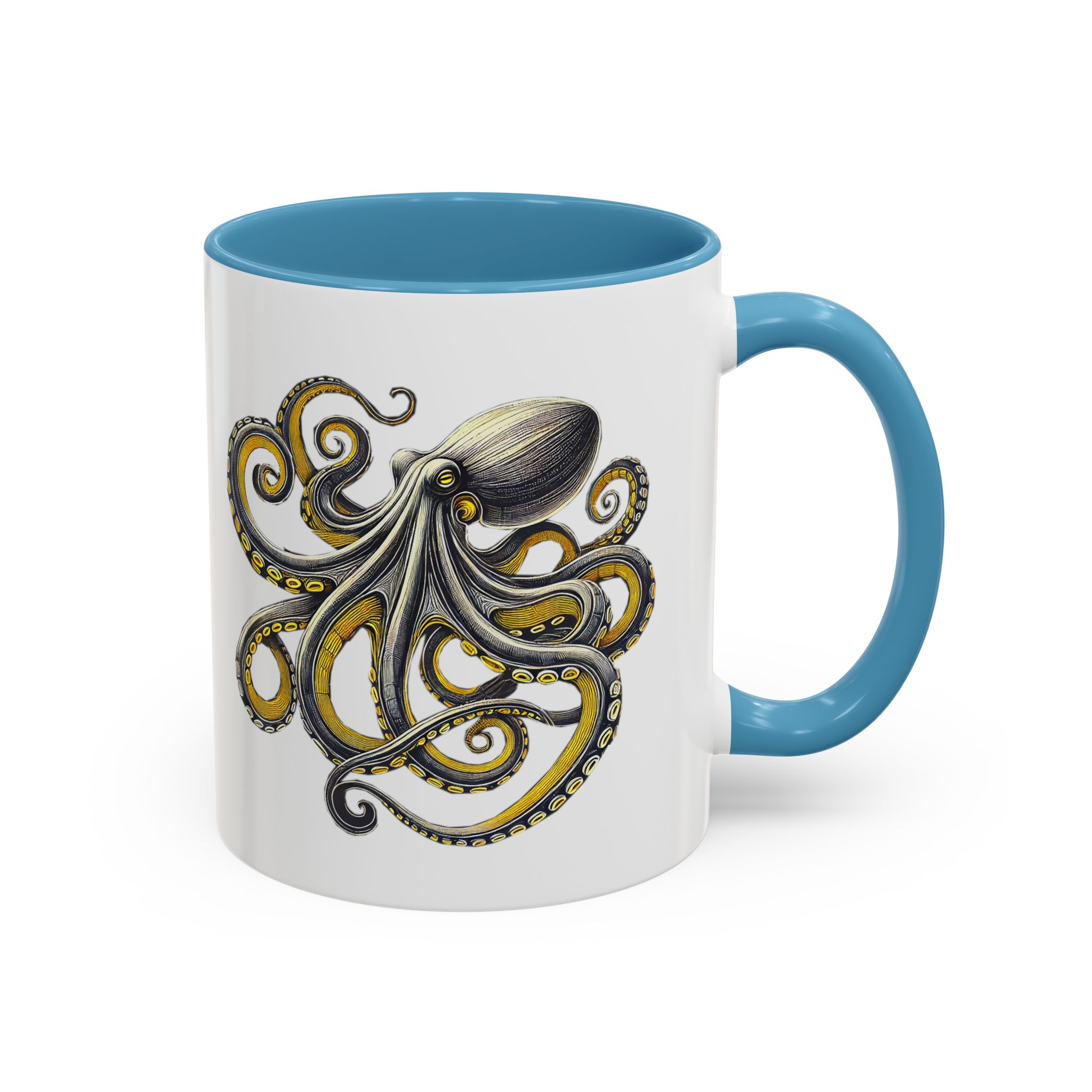 Coffee mug octopus calligraphy gift for her tea cup japan lover unique mug office accessory boho design – Image 33