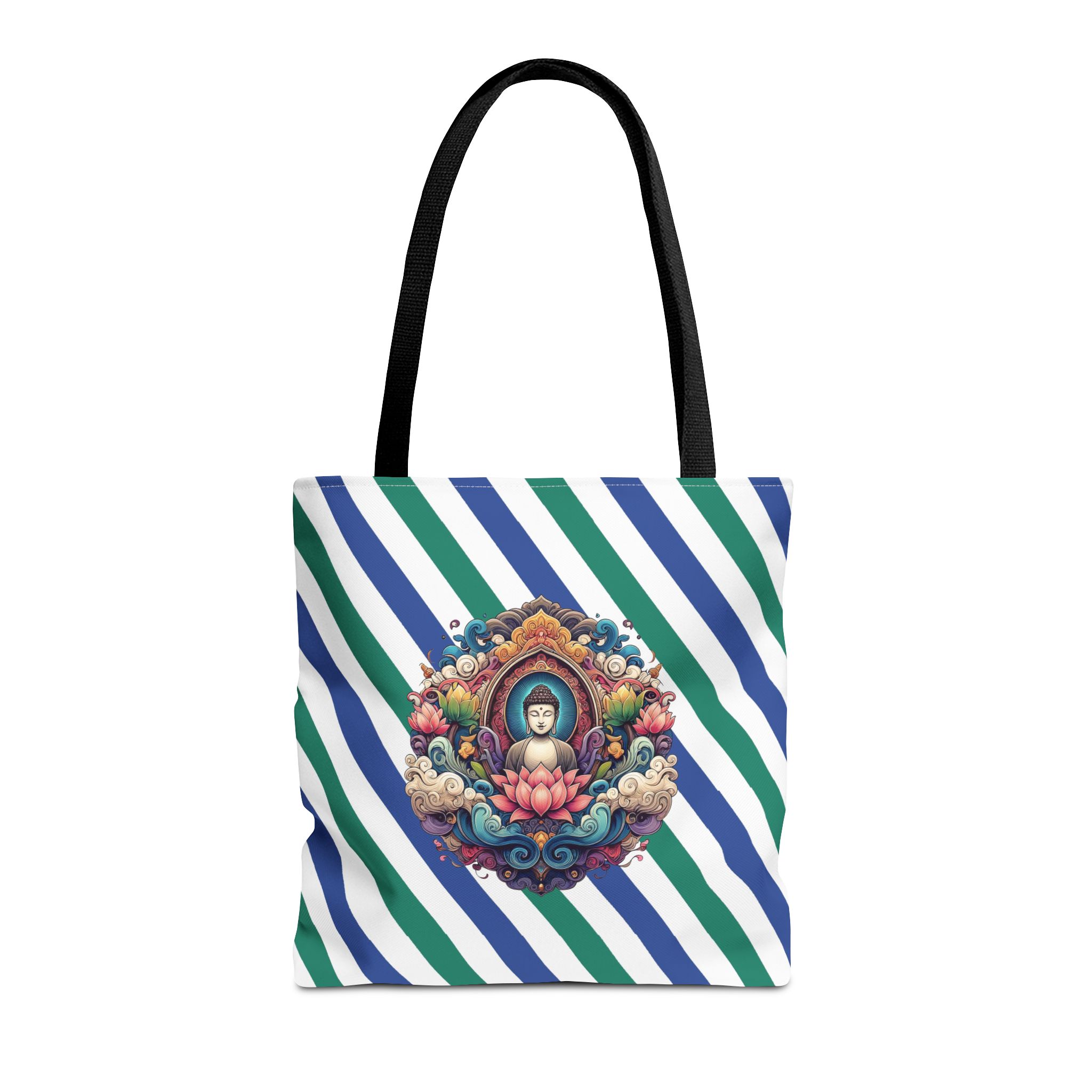 Yoga gift Canvas tote bag buddha shoulder bag meditation handbag vintage mindfulness handbag – Image 3