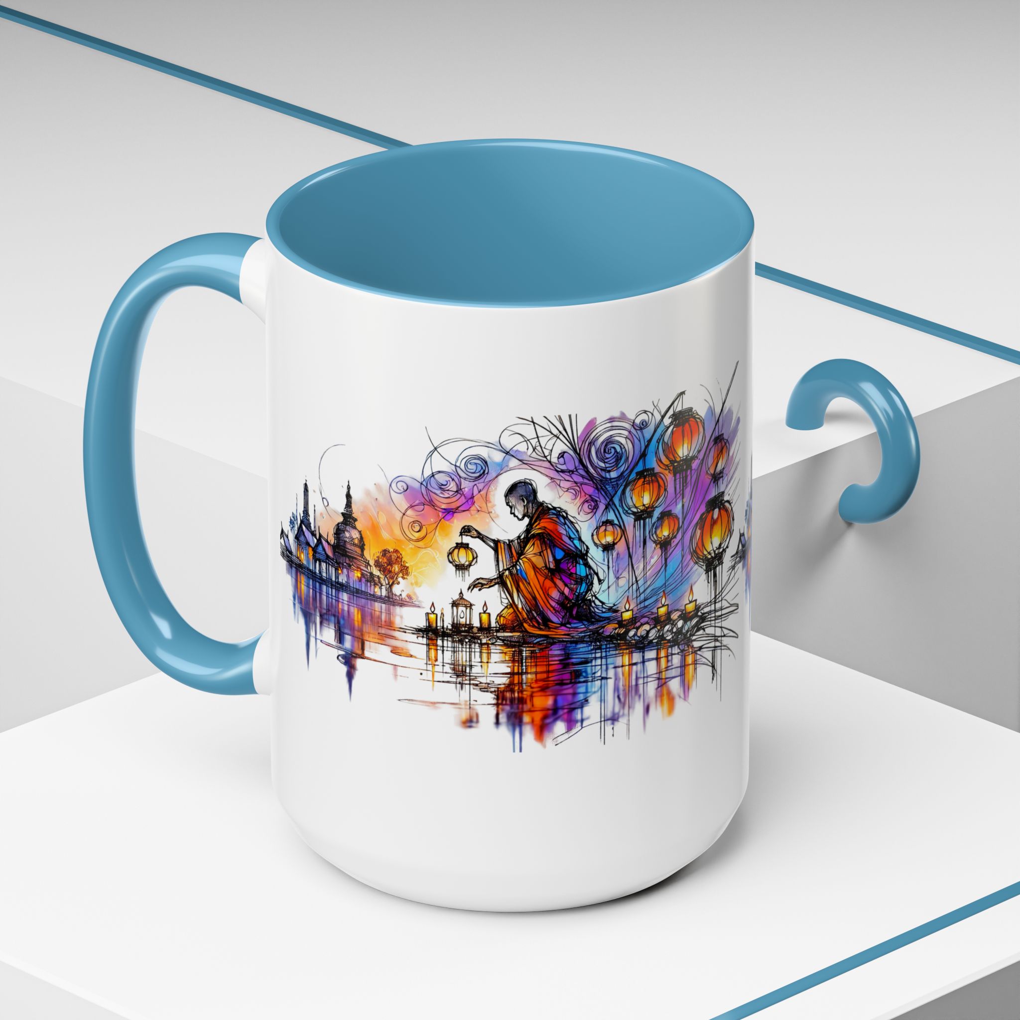 Office mug Buddha coffee Cup yoga tea Mug coffee meditation accessory mindfulnss cool gift for her – Image 40