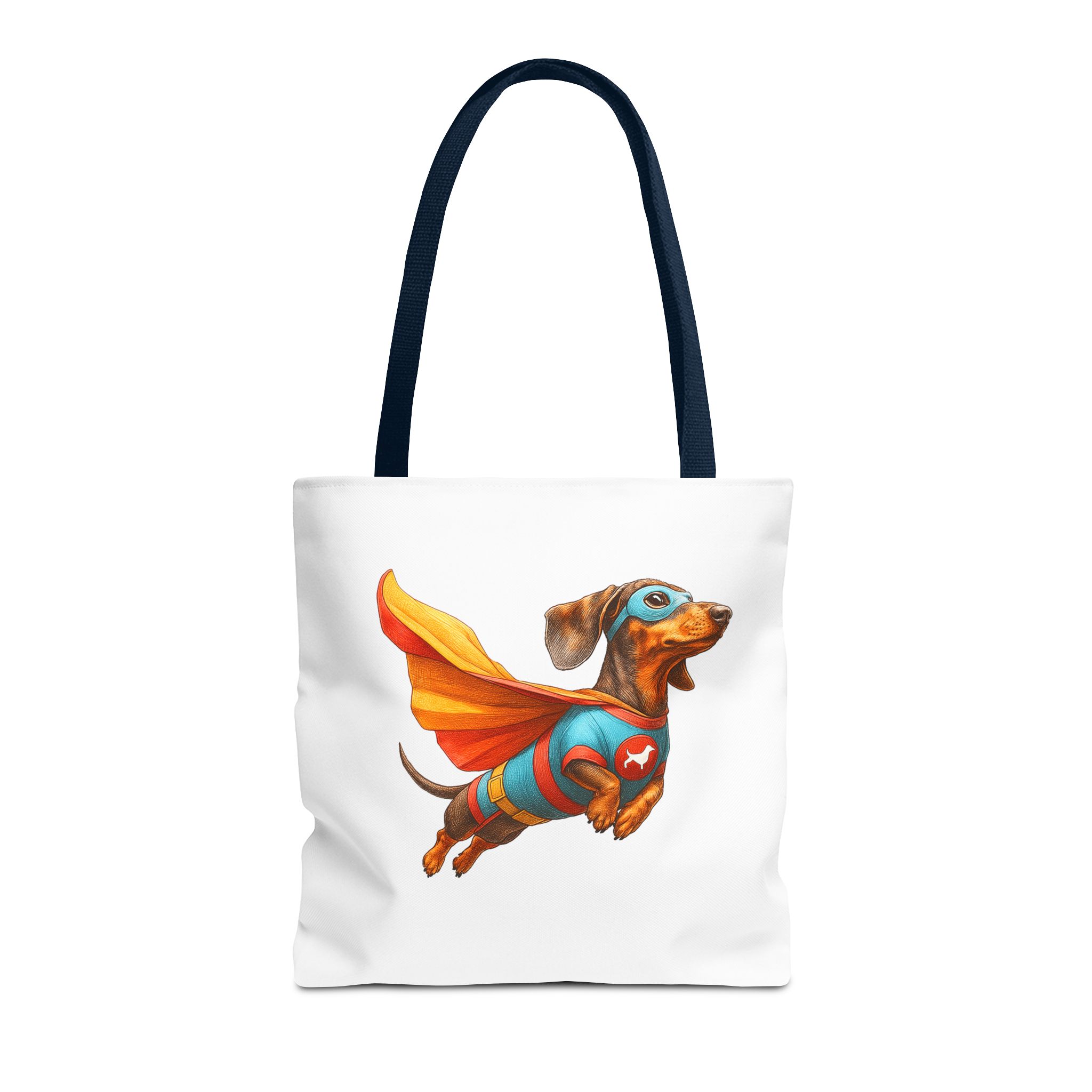 Funny canva tote bag Superhero cute tote bag dachshund super hero shoulder bag fantasy gift dog purse – Image 27