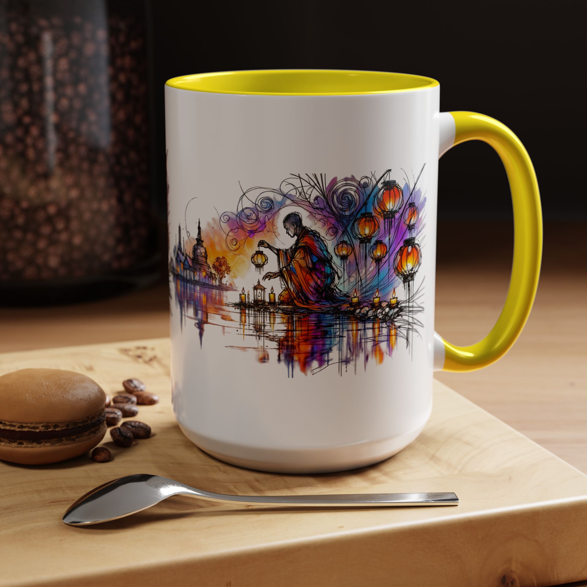 Office mug Buddha coffee Cup yoga tea Mug coffee meditation accessory mindfulnss cool gift for her – Image 63