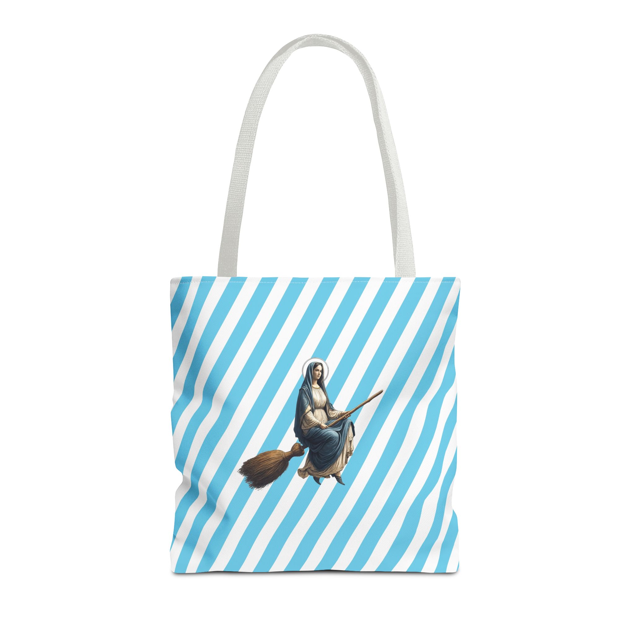 Satiric tote bag Virgin Mary witch broom cute tote bag religious shoulder bag sarcastic premium purse unusual - Image 15