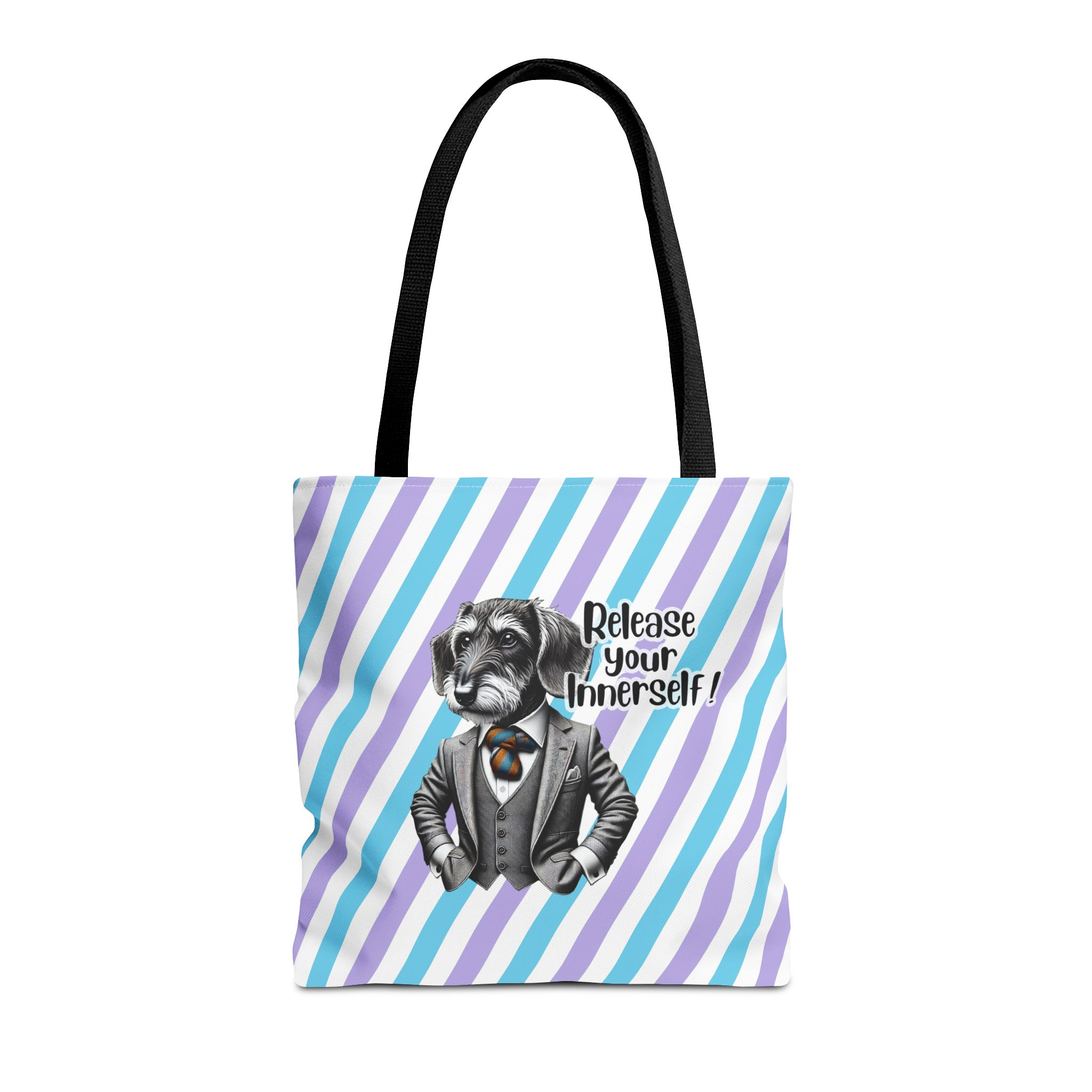 Canvas tote bag Funny tote bag Motivational vintage bag dog design cute tote bag for self confidence shoulder bag – Image 3