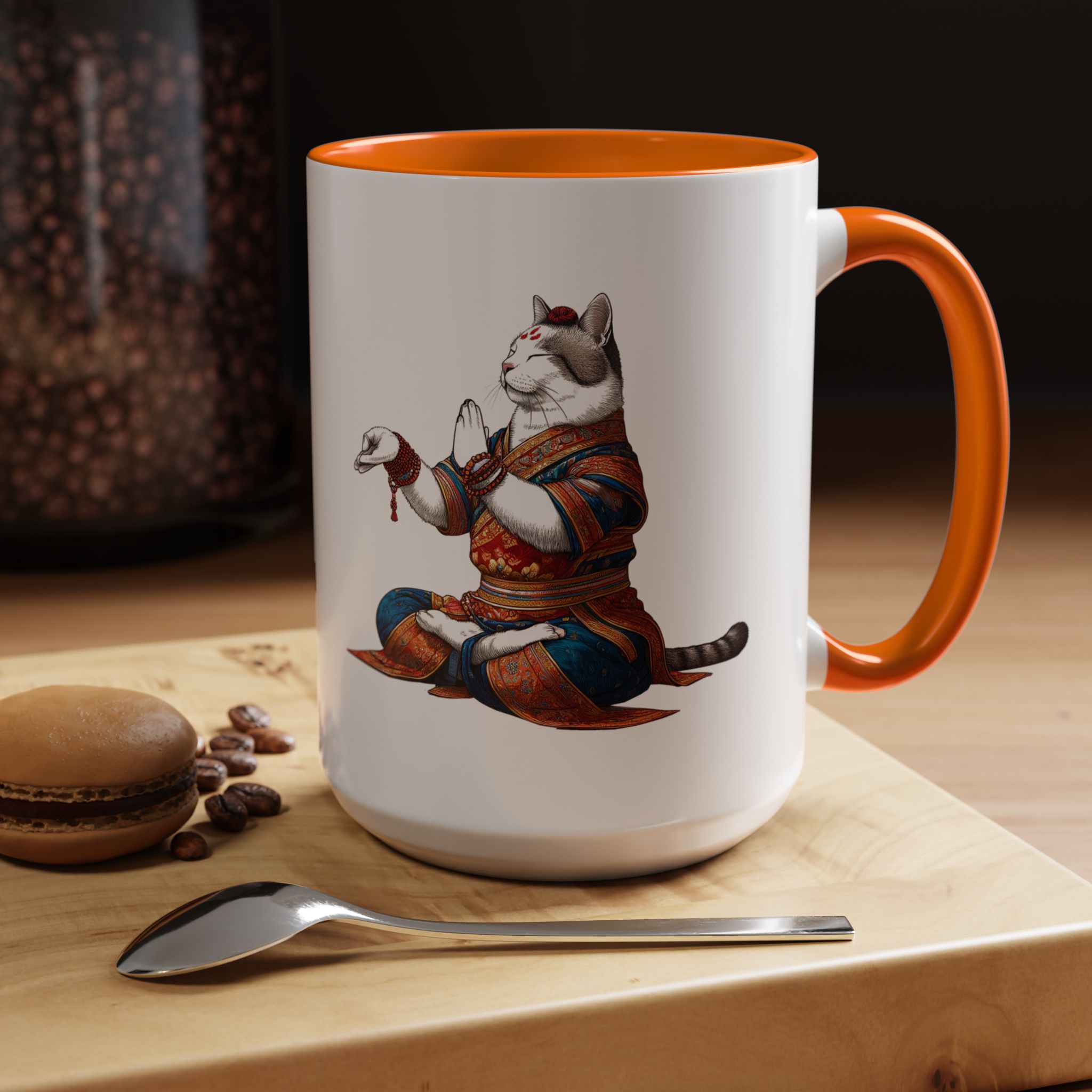 Office Mug cat lover yoga gift for mom Tea cup coffee Mug meditation accessory mindfulness pet design - Image 55