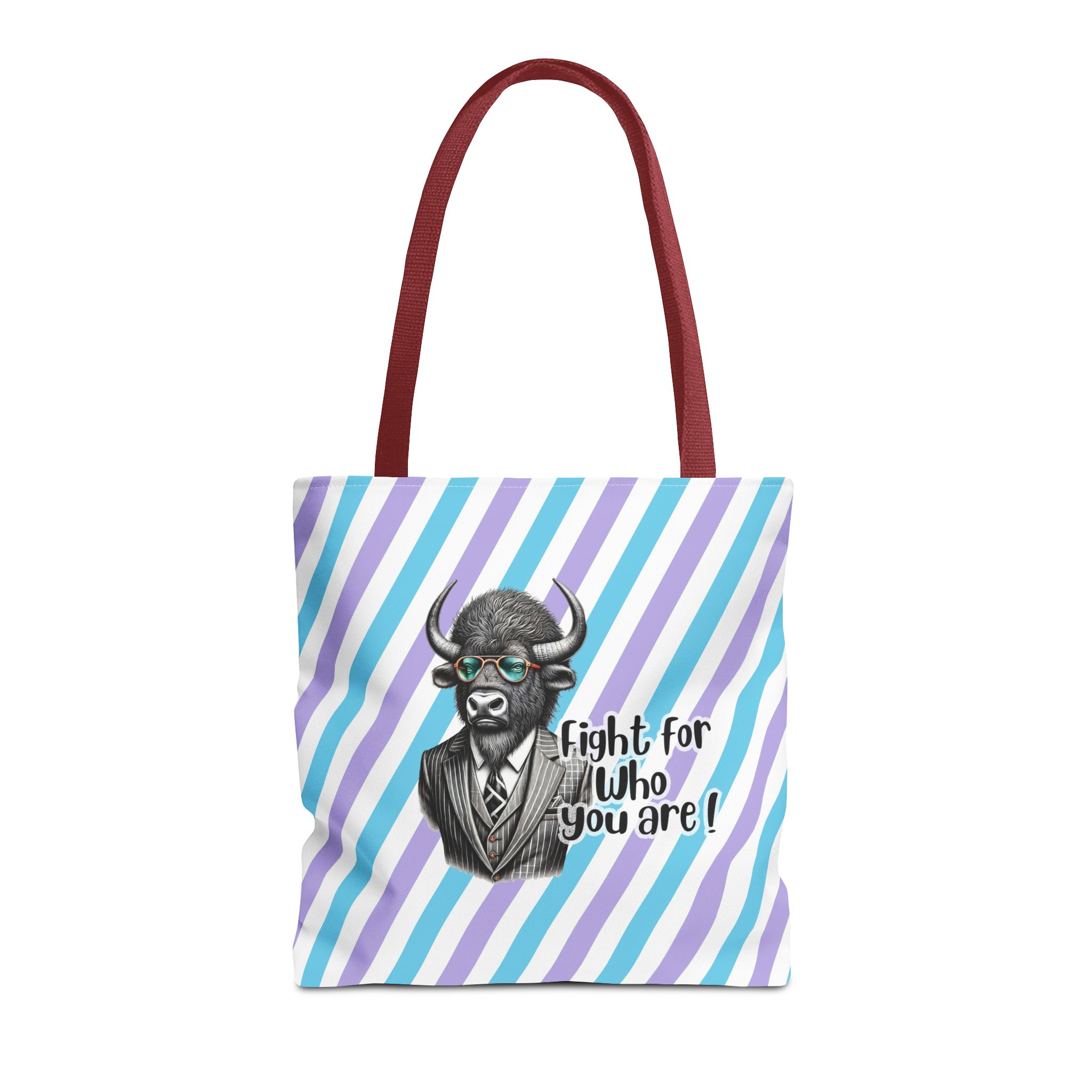 Canvas tote bag Vintage bag Motivational funny tote bag Bison design cute tote bag for self confidence shoulder bag – Image 9