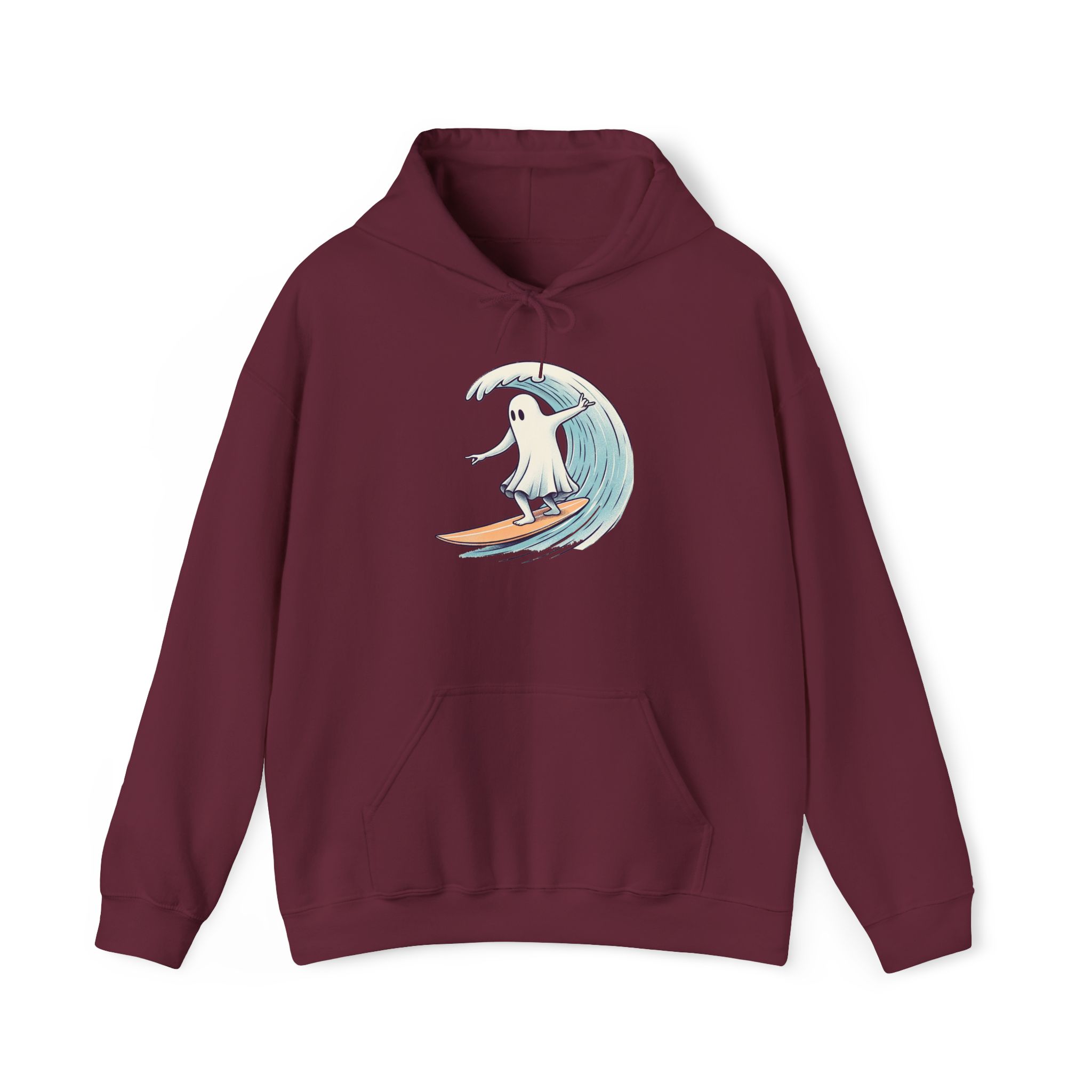 Surf Ghost Hoodie – Beach sweatshirt – Boho Ghost Hoodie surf print ghost - Image 16