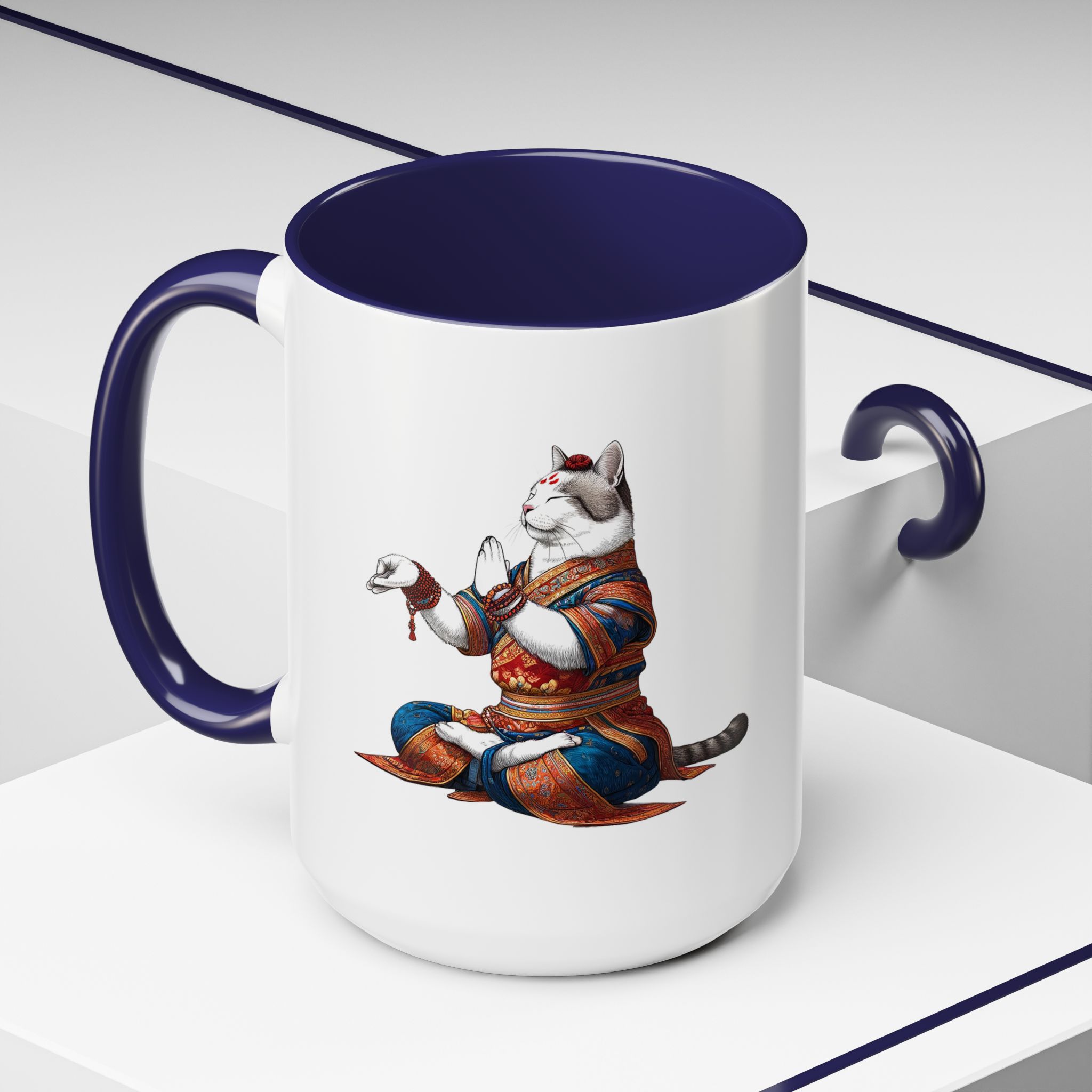 Office Mug cat lover yoga gift for mom Tea cup coffee Mug meditation accessory mindfulness pet design - Image 28