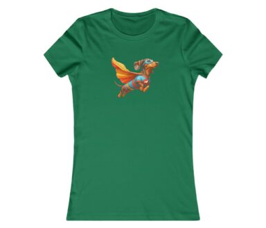 Green T-shirt with a Flying Dog Design
