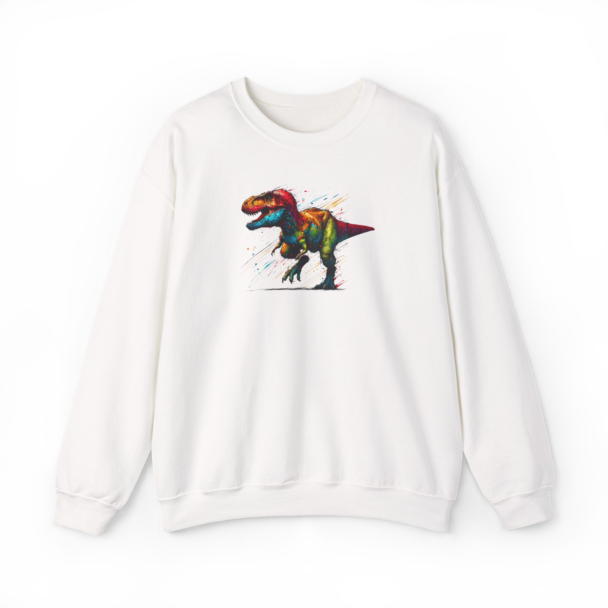 Jurassic sweatshirt – Dino sweatshirt – Triceratops sweater dinosaur print - Image 4
