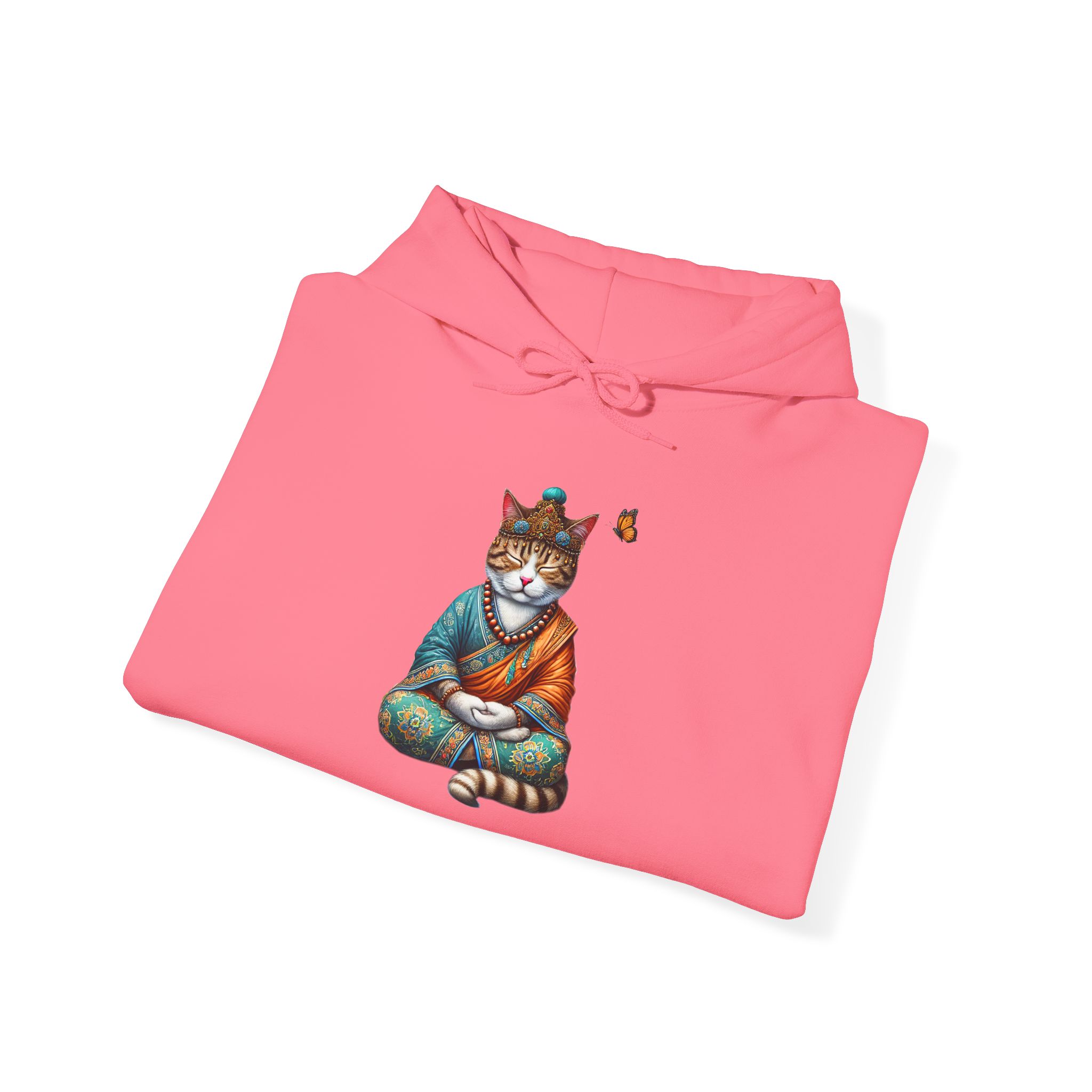 Cat Meditation Hoodie – Boho Cat Hoodie – Kitty Yoga Hoodie spiritual print - Image 31