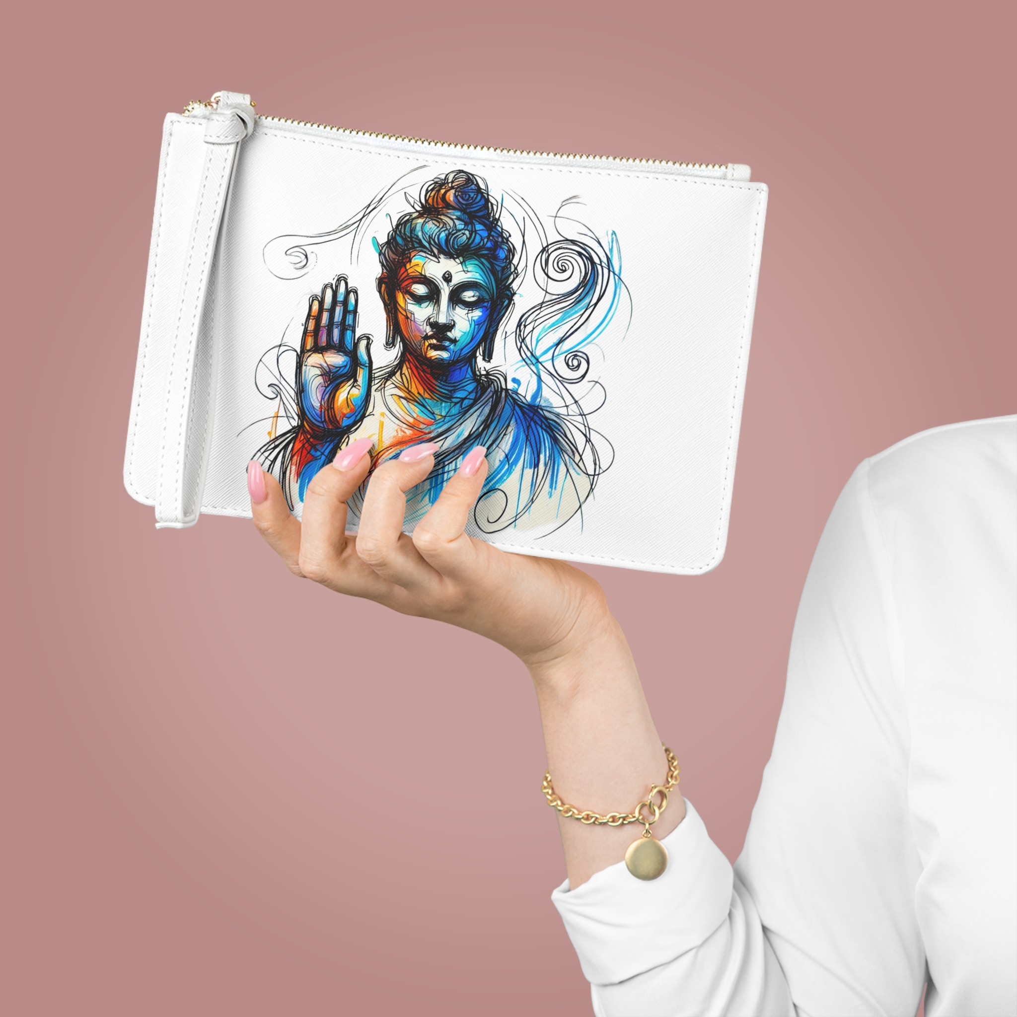 Meditation evening bag lotus vintage Clutch bag yoga purse mindfulness purse free spirits handbag Buddha