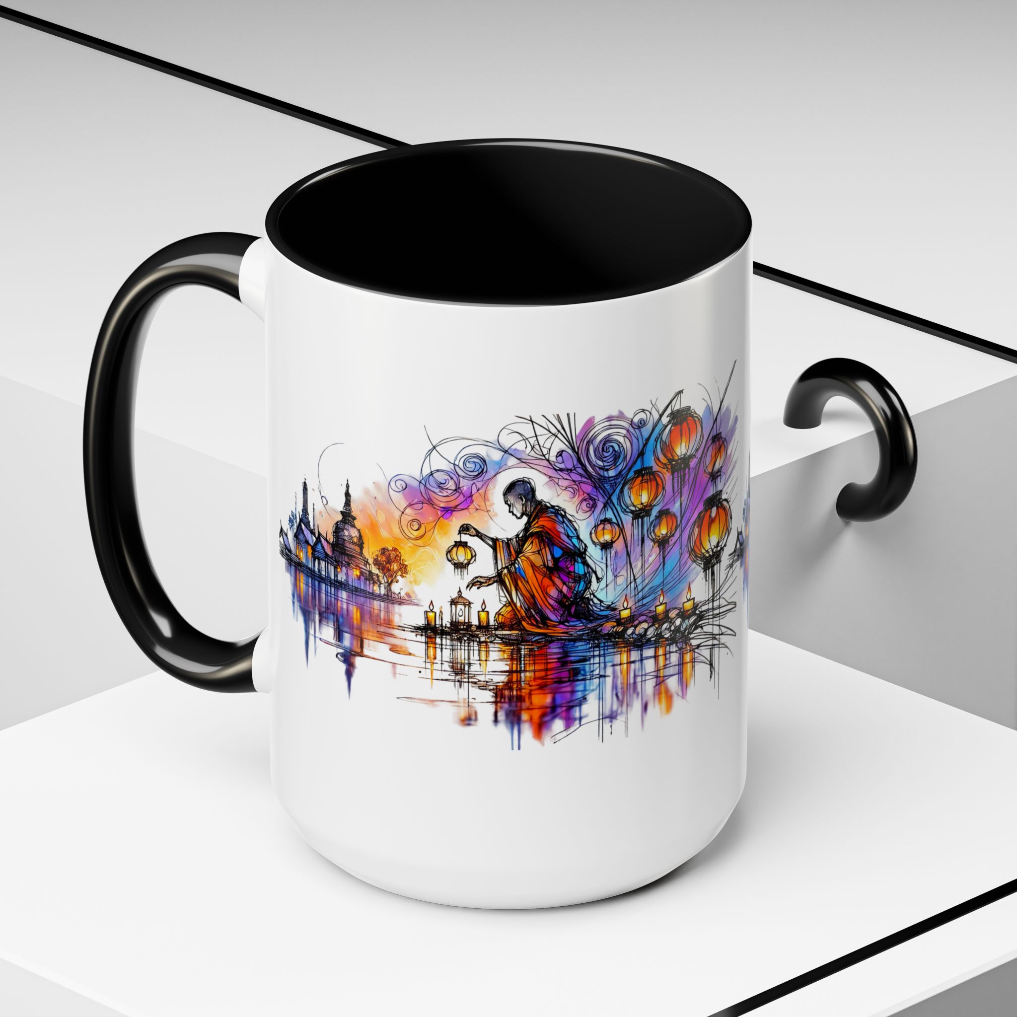 Office mug Buddha coffee Cup yoga tea Mug coffee meditation accessory mindfulnss cool gift for her – Image 20