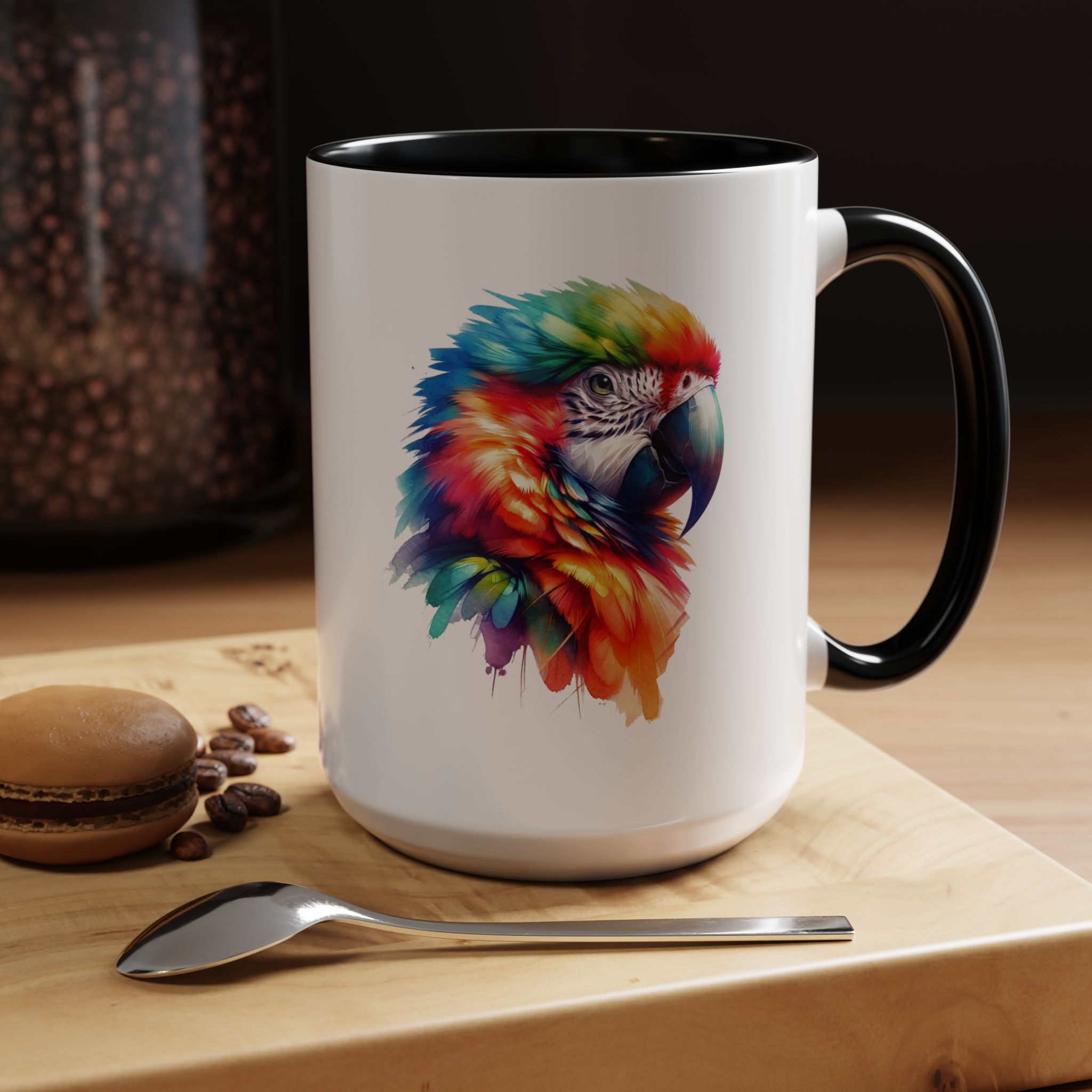 Parrot Mug vivid colors bird lover Cup parrot print cool print nature lover accessory stylish print - Imagen 19