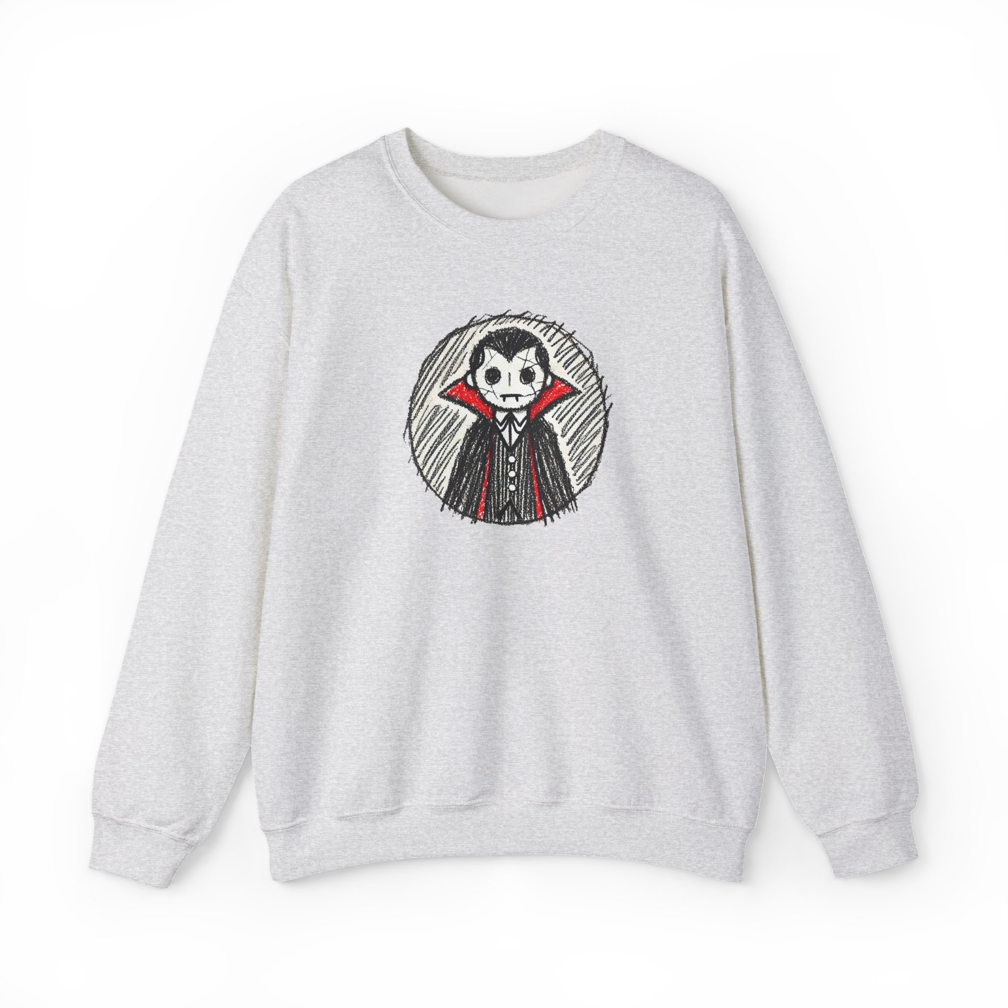 Dracula sweatshirt – Vampire sweatshirt – Gothic sweater vampire print - Image 6