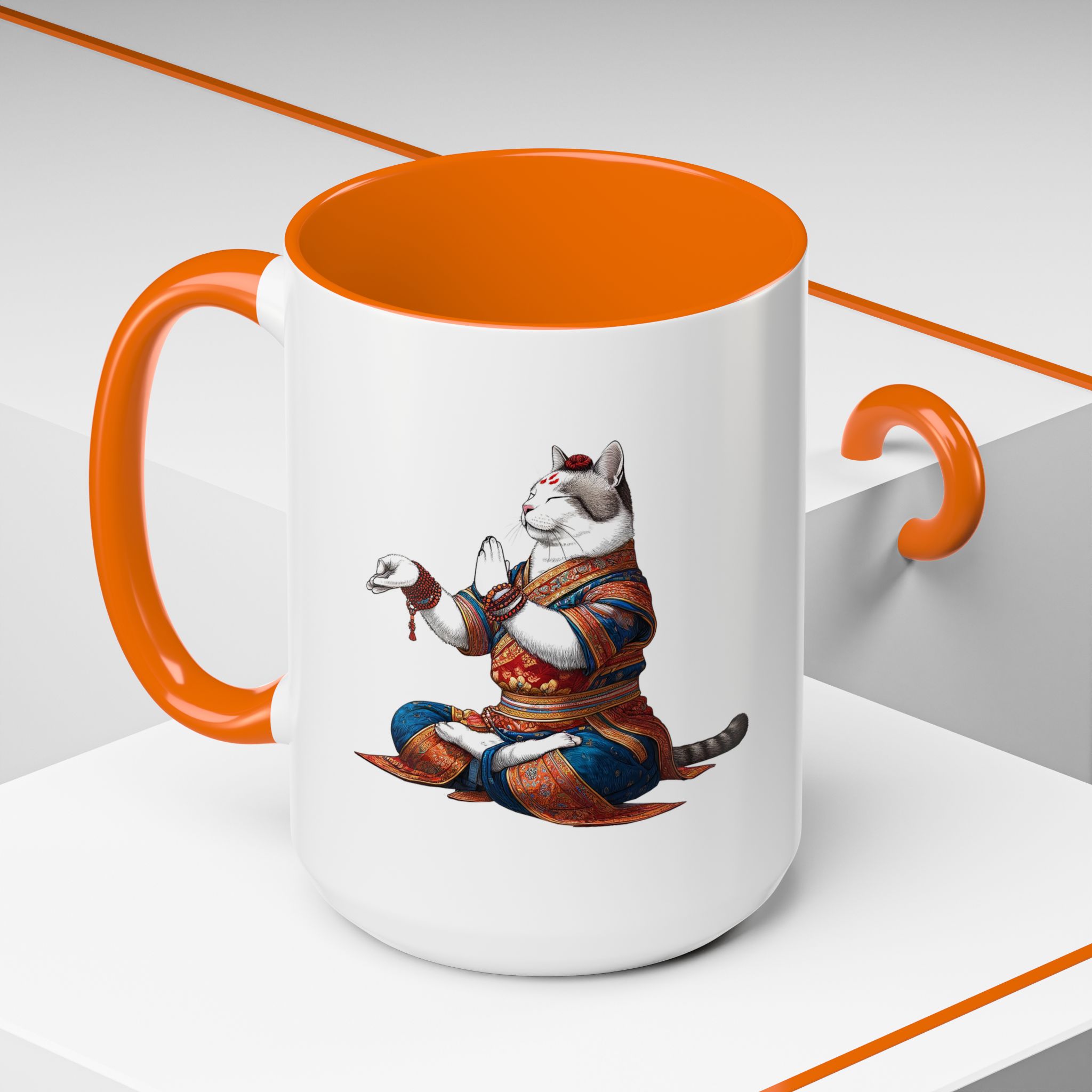 Office Mug cat lover yoga gift for mom Tea cup coffee Mug meditation accessory mindfulness pet design - Image 56