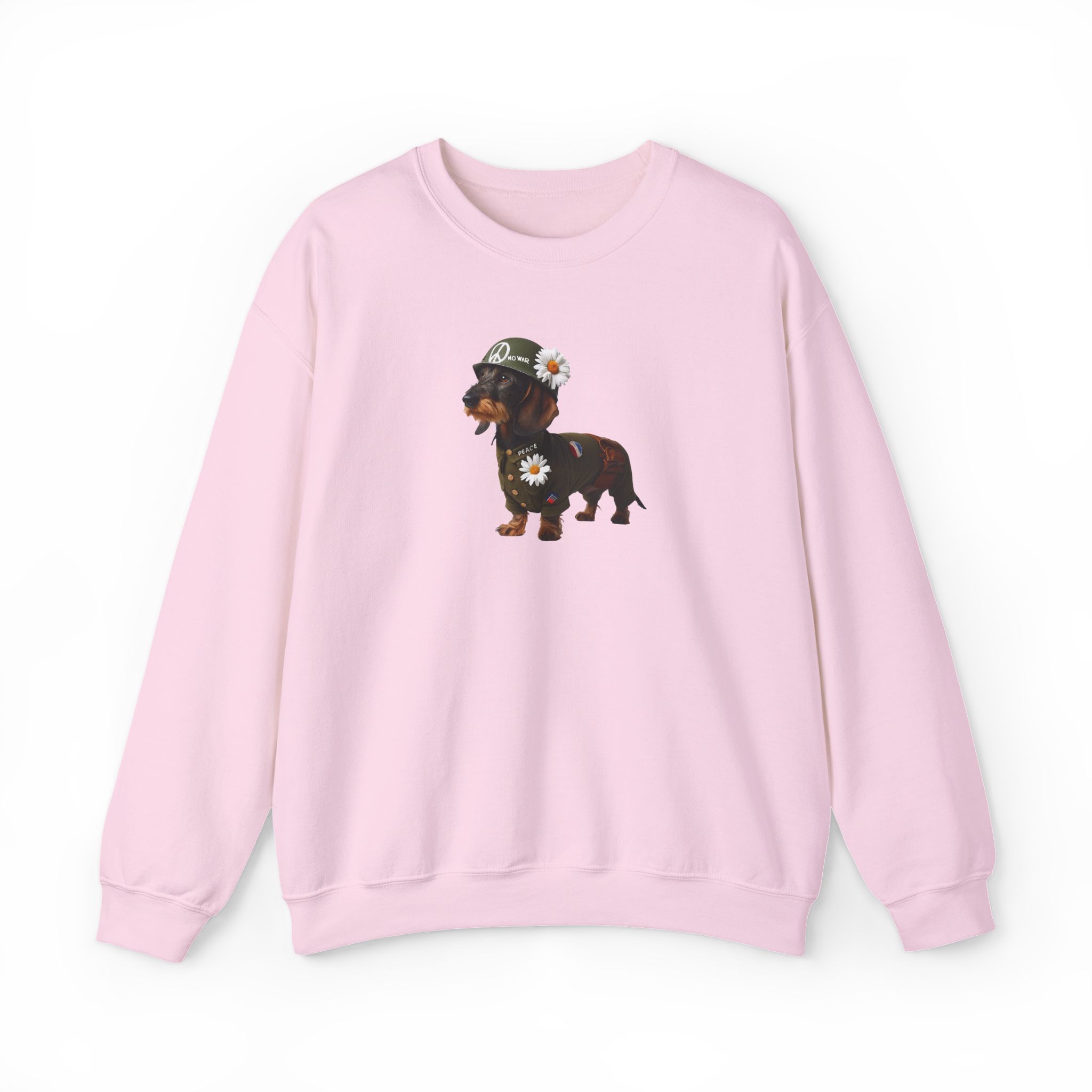 Dog sweatshirt dachshund graphic sweater Peace & Love Retro sweatshirt clothing gift for her pet lover outfit dog apparel puppy print - Image 28