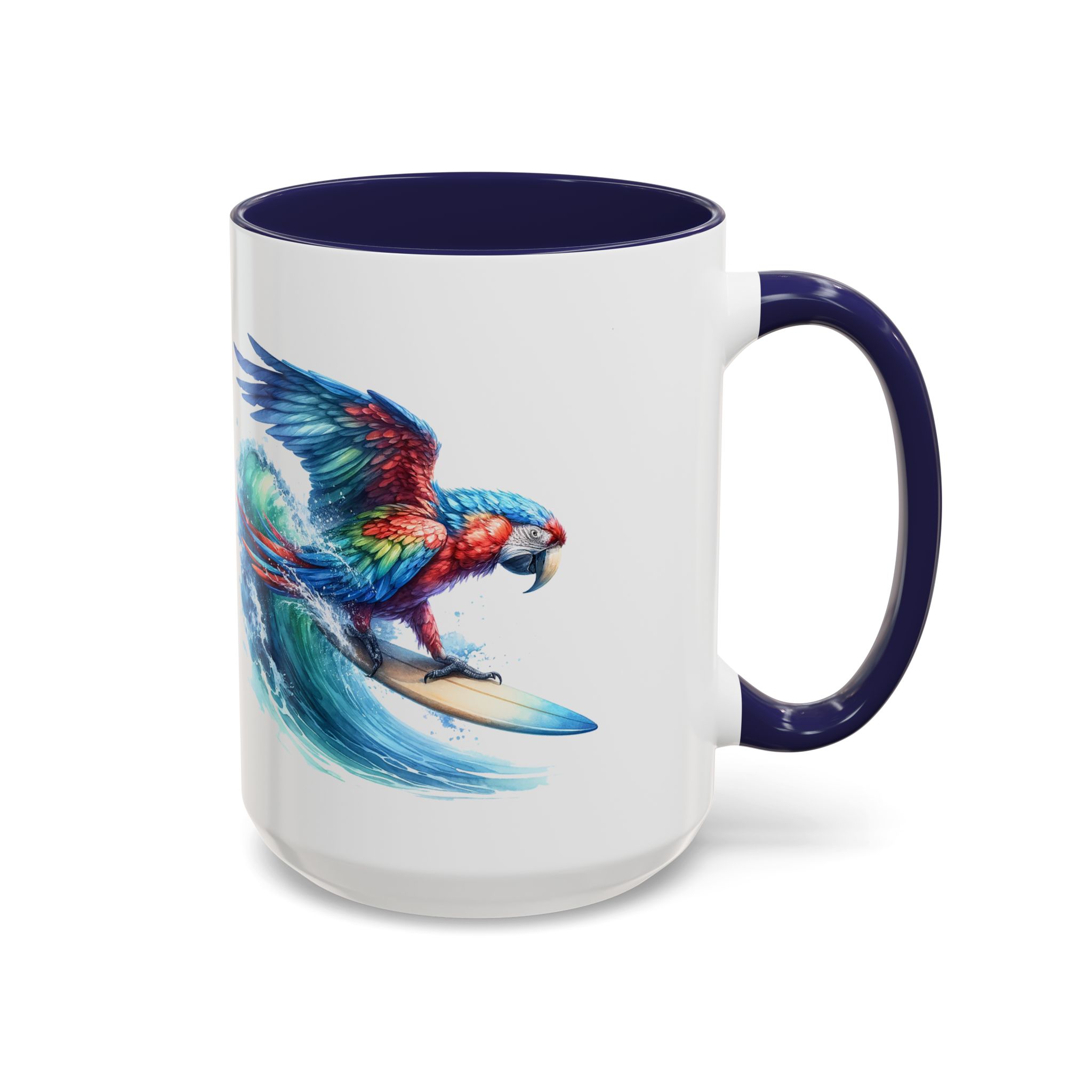 Coffee mug surf gift for her Parrot surf lover tea cup boho Mug office unique accessory nature design – Image 13