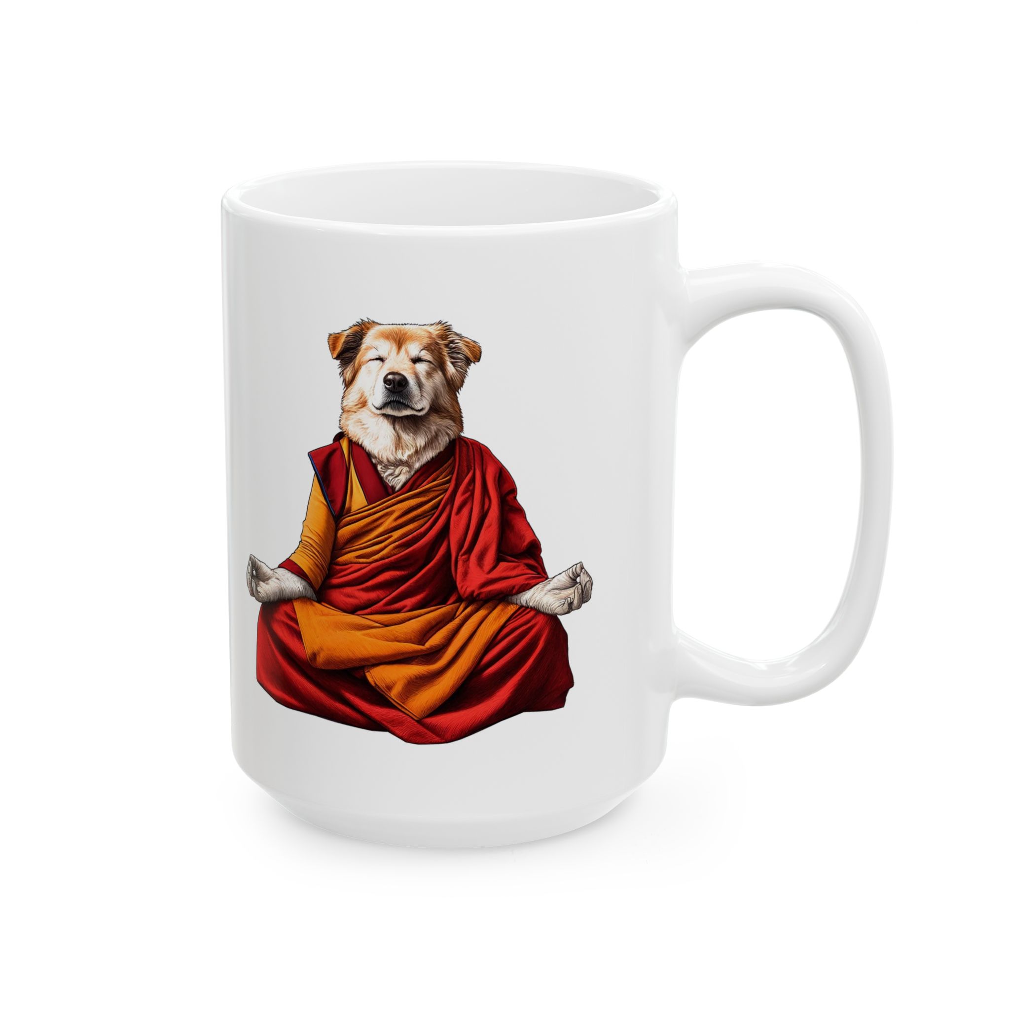 Funny Mug Meditation lover coffee Cup Dog yoga gift for her office mug cute pet accessory puppy design - Image 4
