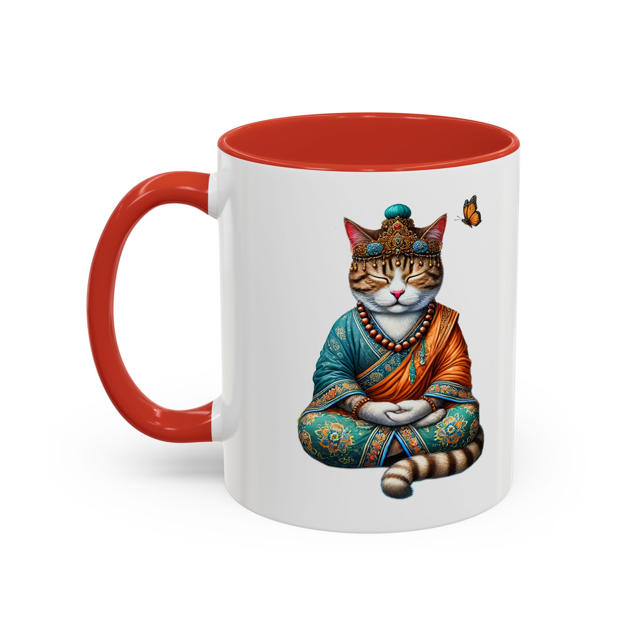 Coffee Mug meditation unique Mug cat lover tea cup yoga gift for her mindfulness accessory pet design – Image 18