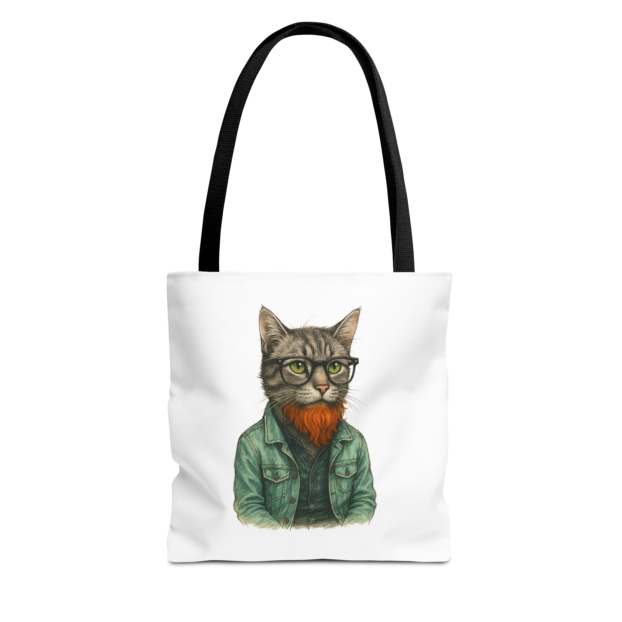Hipster Cat tote bag – Kitty Tote bag – Boho Cat purse hipster print