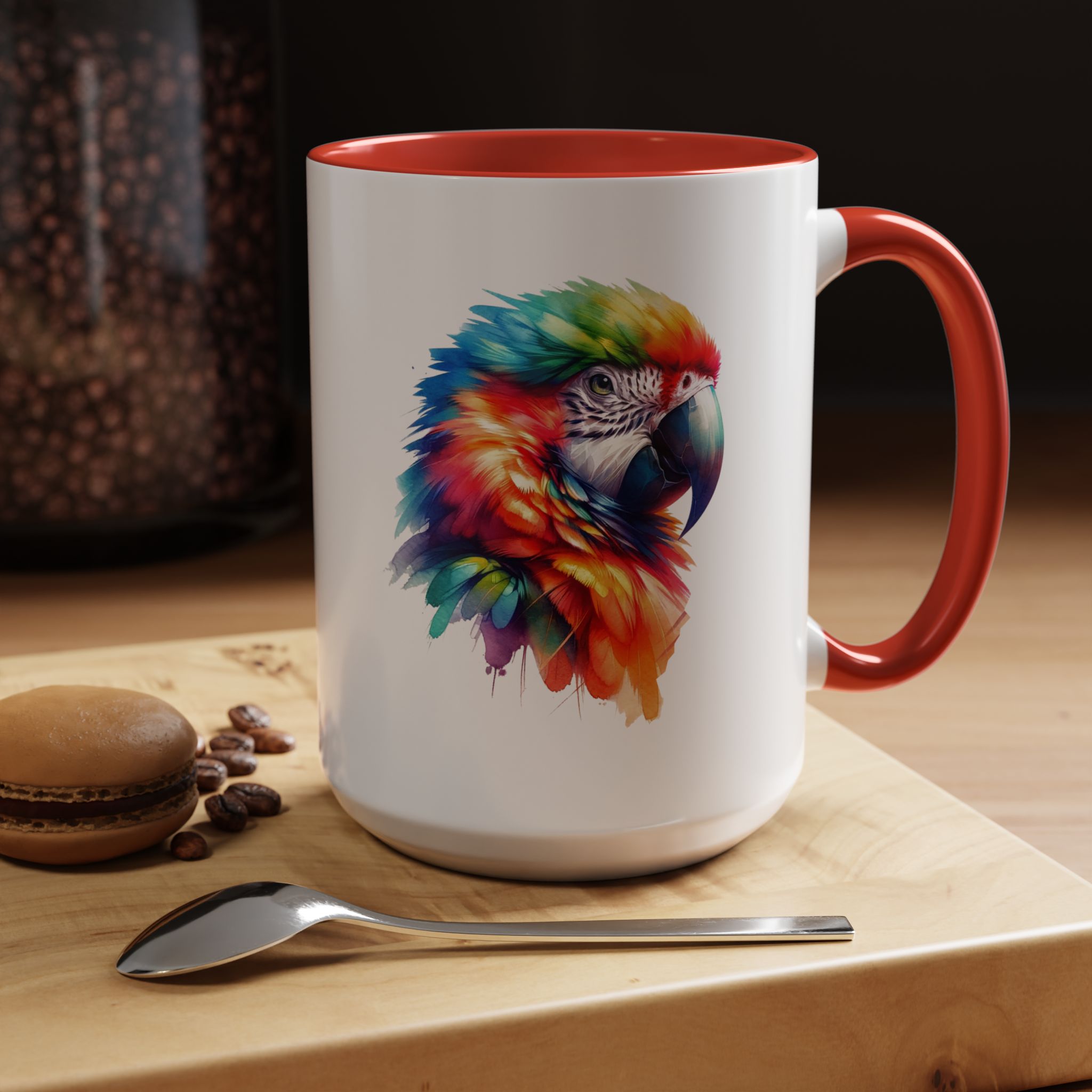 Parrot Mug vivid colors bird lover Cup parrot print cool print nature lover accessory stylish print - Imagen 31