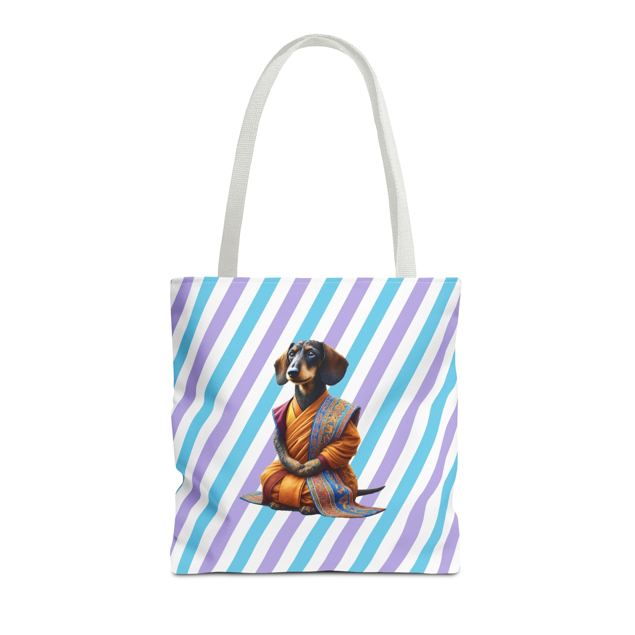 Meditation canvas tote bag Dog cute tote bag mindfulness design Dog funny gift colourful shoulder bag puppy purse - Image 15
