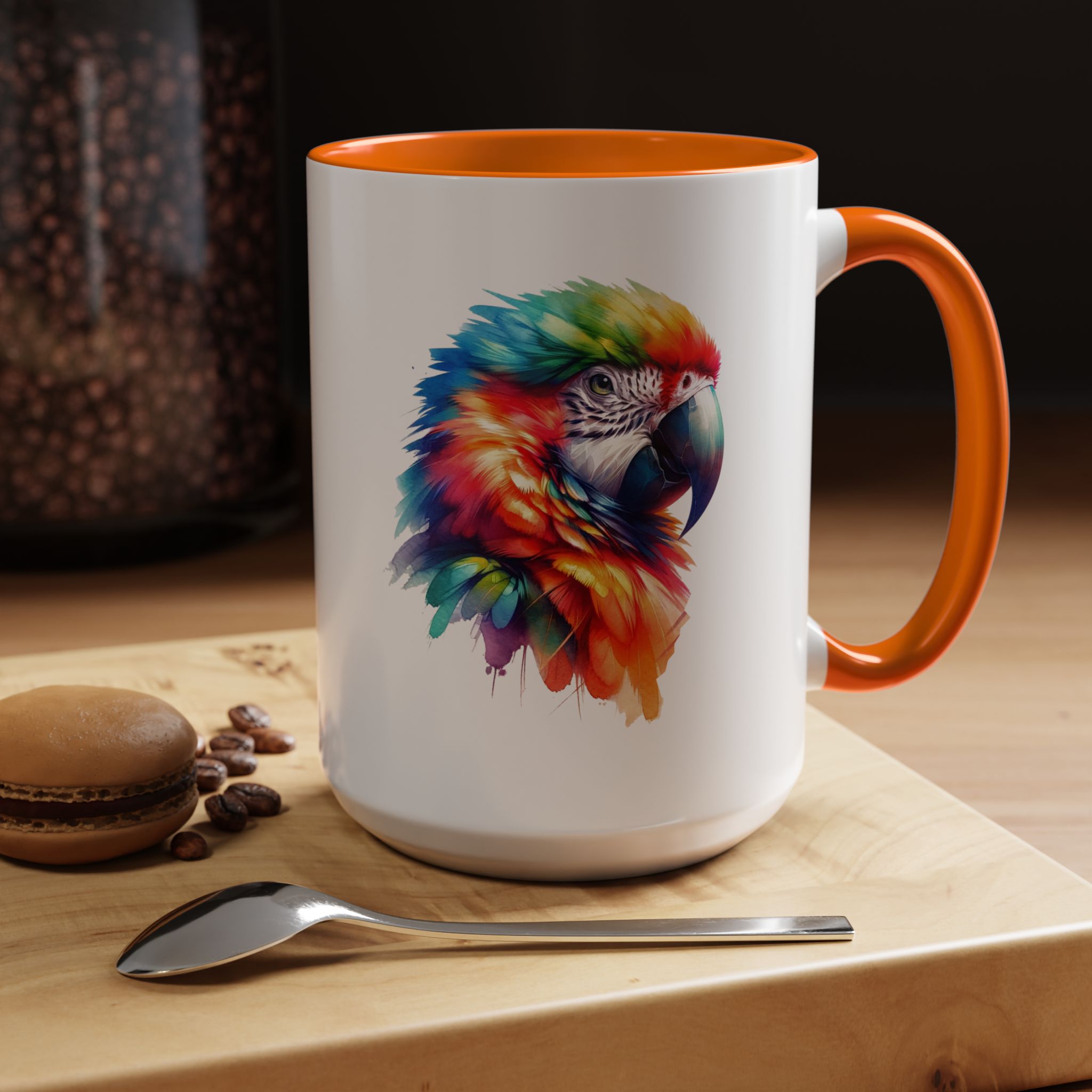 Parrot Mug vivid colors bird lover Cup parrot print cool print nature lover accessory stylish print - Imagen 55