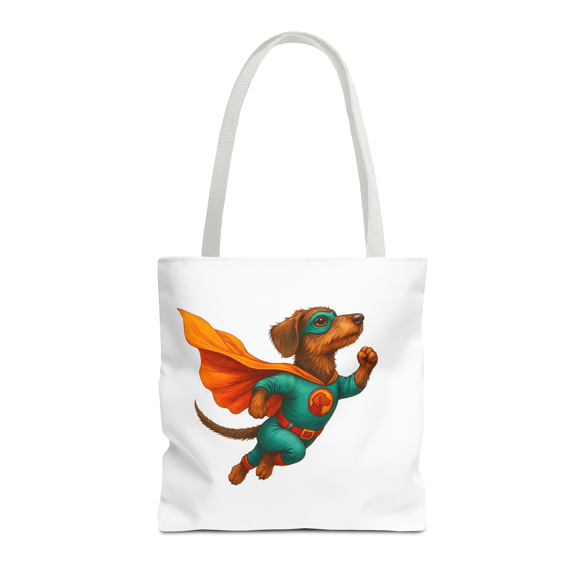Fun Dachshund canva tote bag superhero Dog cute tote bag pet lover shoulder bag ethical cotton – Image 15