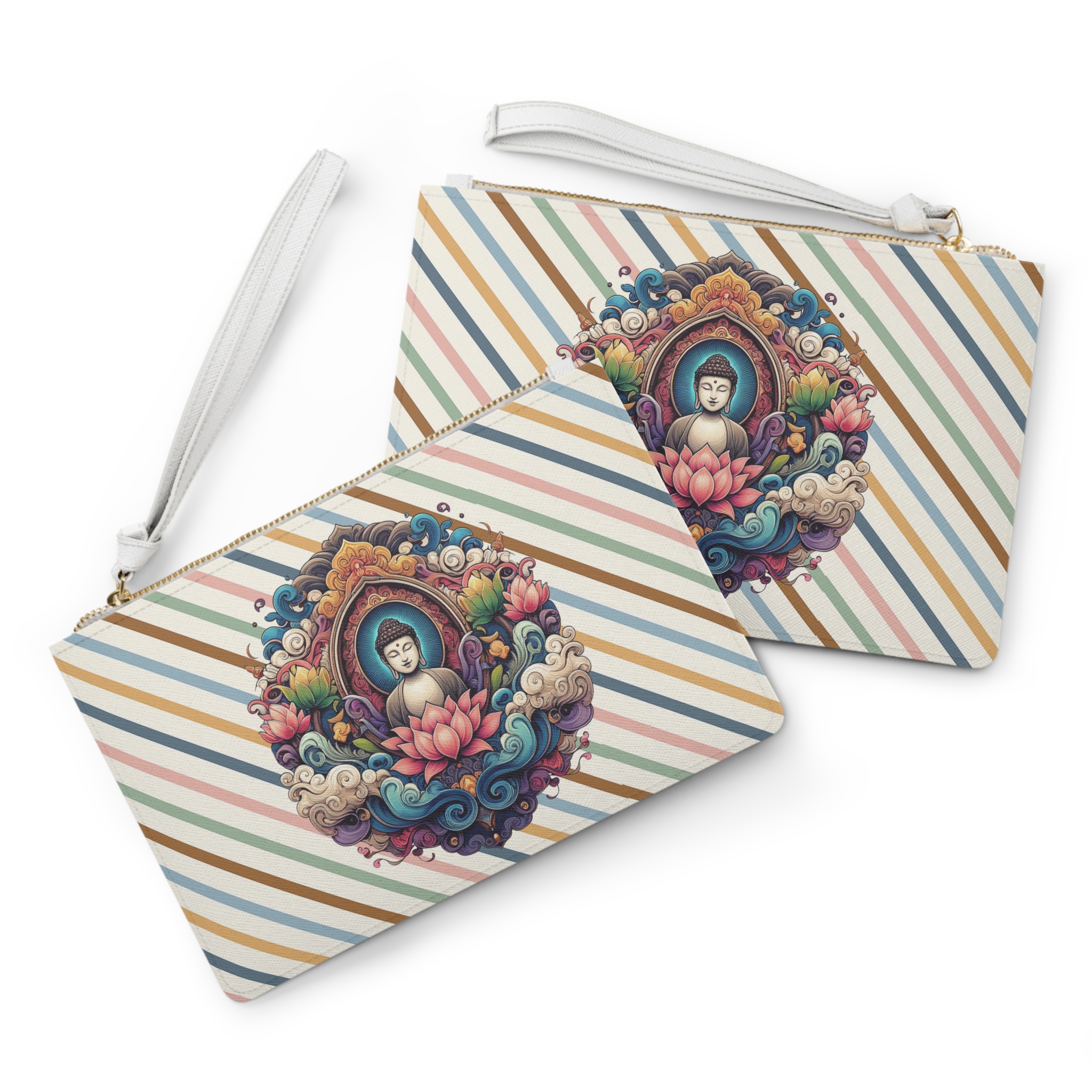 Clutch bag yoga bag vintage buddha purse Meditation handbag buddhism mindfulness – Image 2