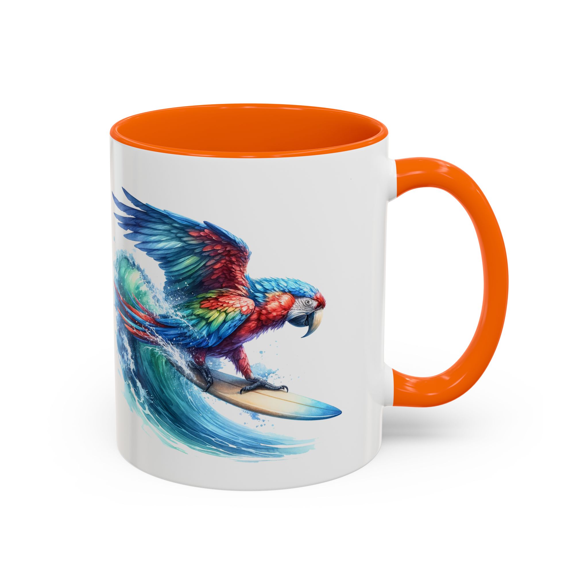 Coffee mug surf gift for her Parrot surf lover tea cup boho Mug office unique accessory nature design – Image 21