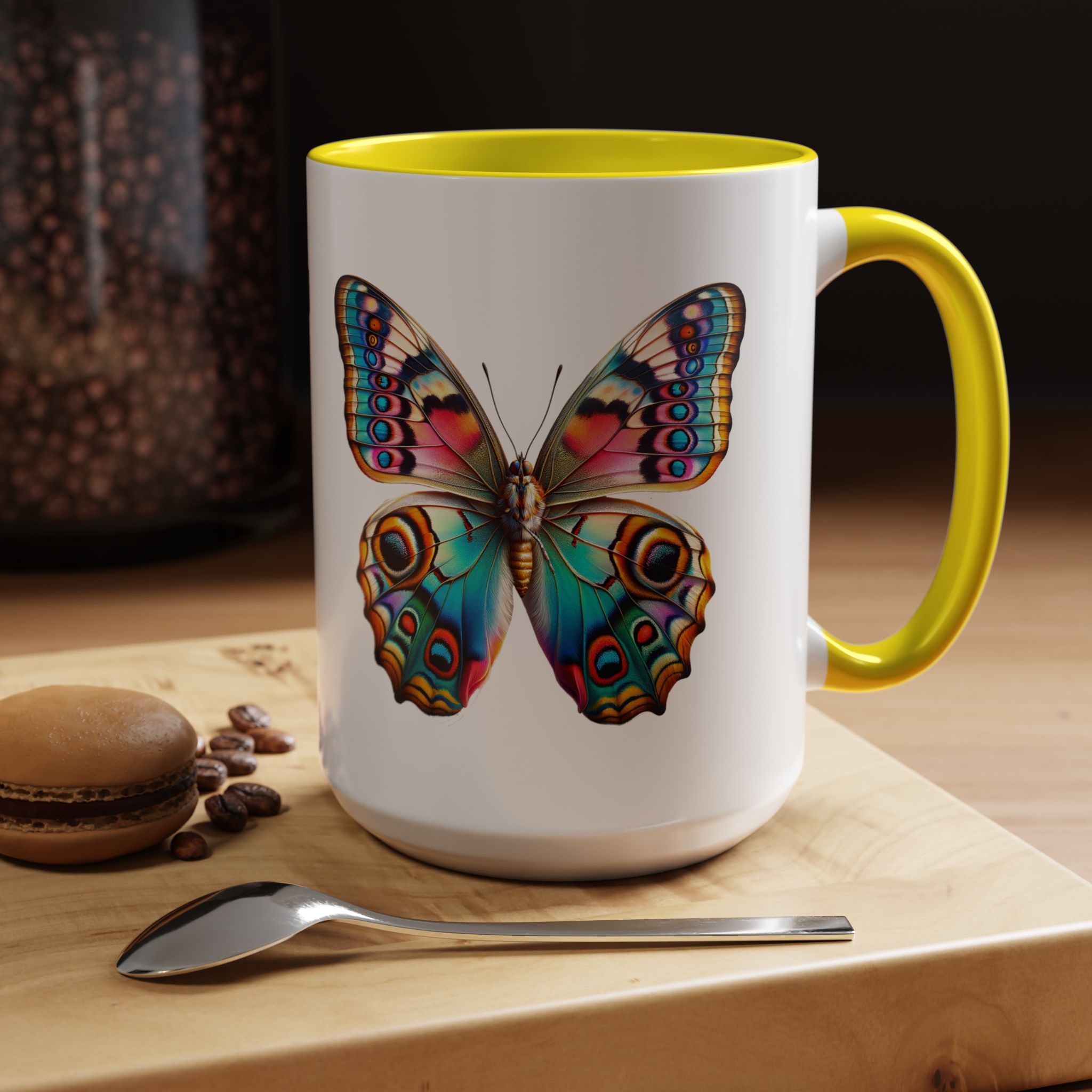Coffee mug Butterfly unique cup boho gift for her office accessory cute mug nature design - Imagen 63