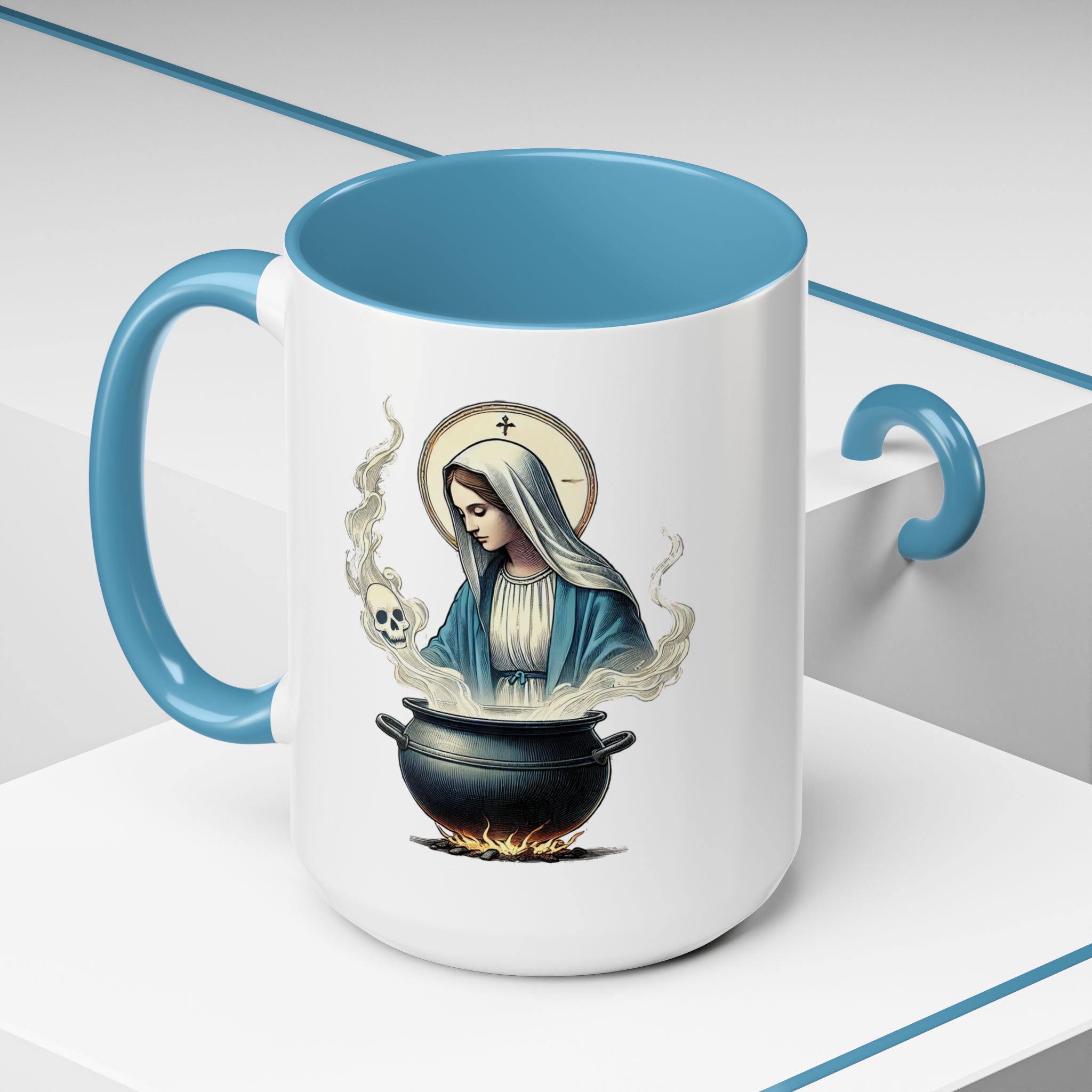 Coffee Mug funny virgin mary design sarcastic mug boho gift for her unique cup tea accessory cool design religious joke - Image 40
