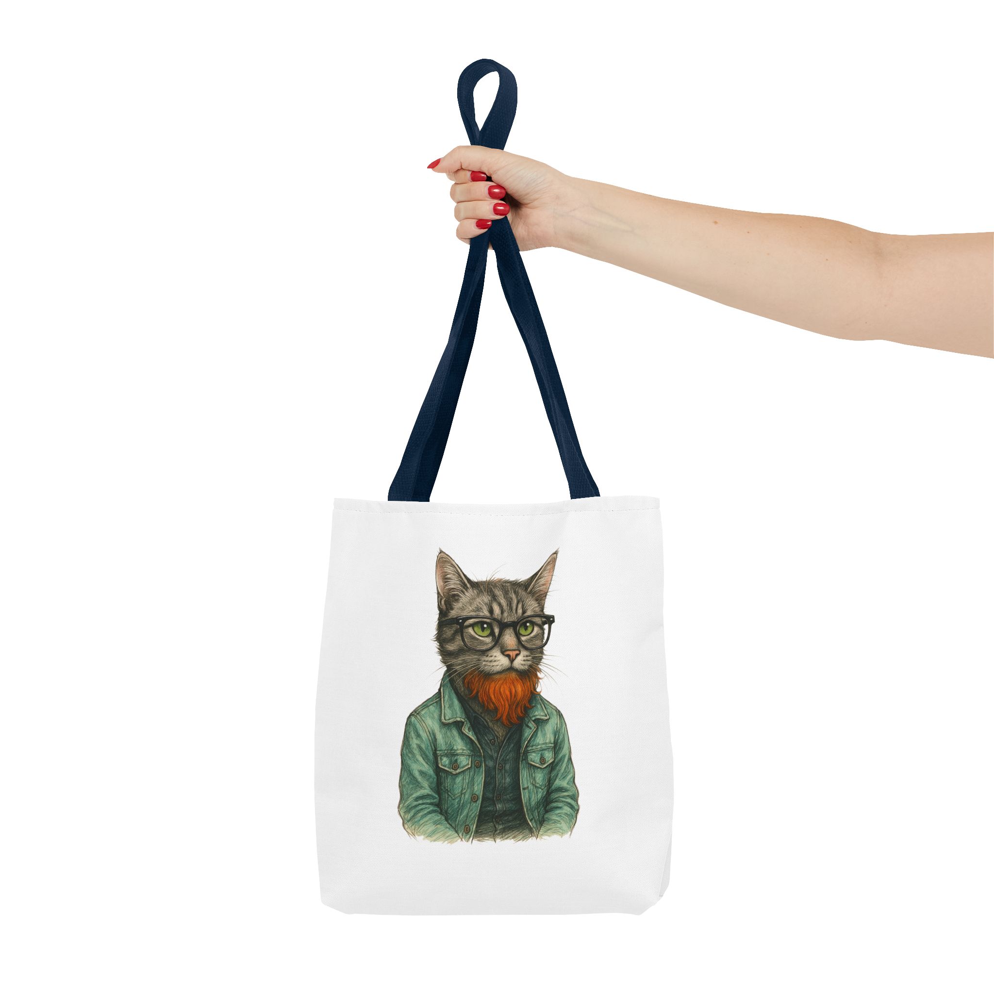 Hipster Cat tote bag – Kitty Tote bag – Boho Cat purse hipster print - Image 26