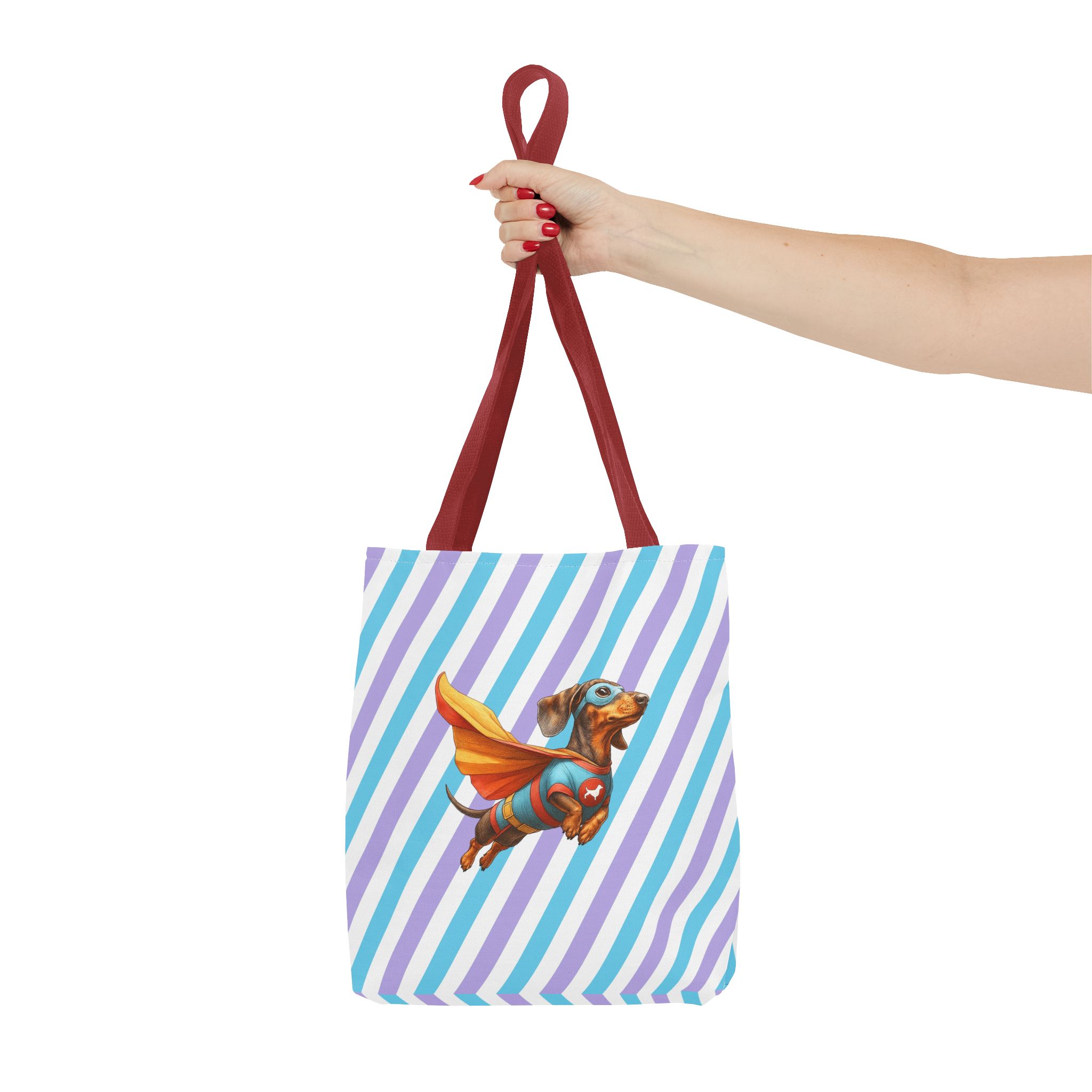 Fun Dachshund canva tote bag superhero Dog cute tote bag pet lover shoulder bag ethical cotton - Image 8