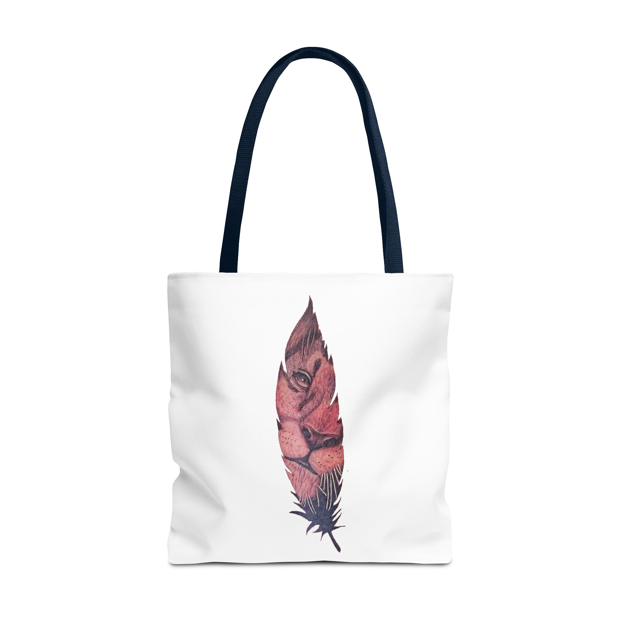 Canvas tote Surrealist Feather cute tote bag Art for the Bold Exclusive Dreamlike Drawing on Premium shoulder bag Lion – Image 29